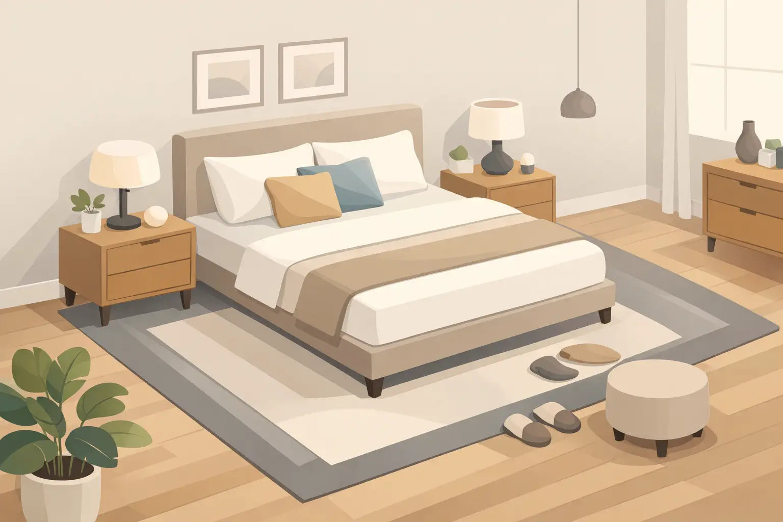 What Rug Size for a Bedroom Looks Right?