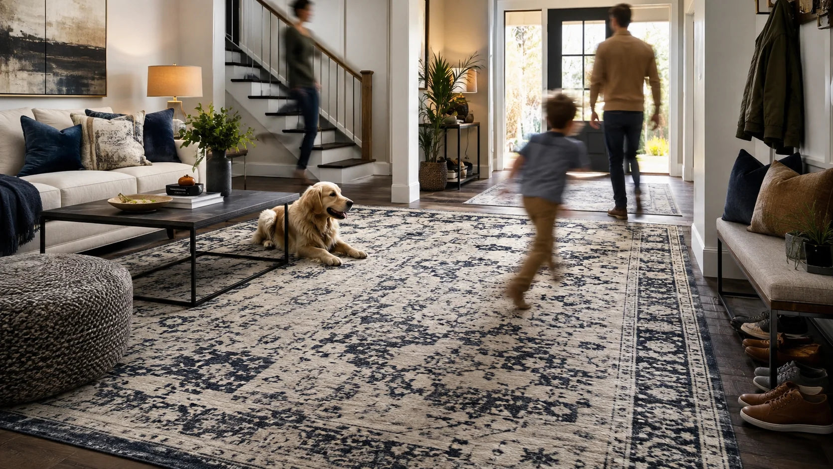 What is a high traffic rug?