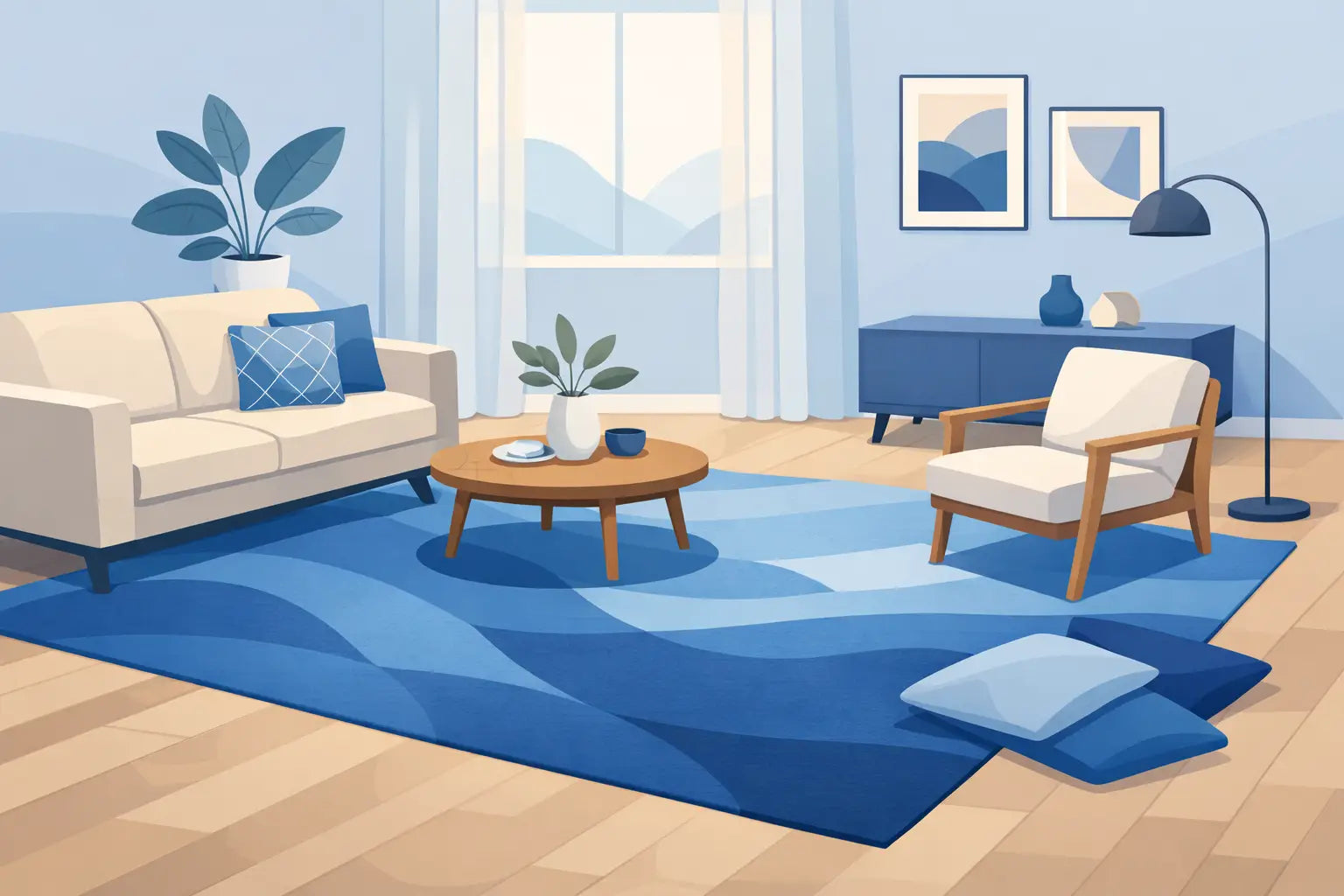 Blue Area Rugs That Bring a Room Together