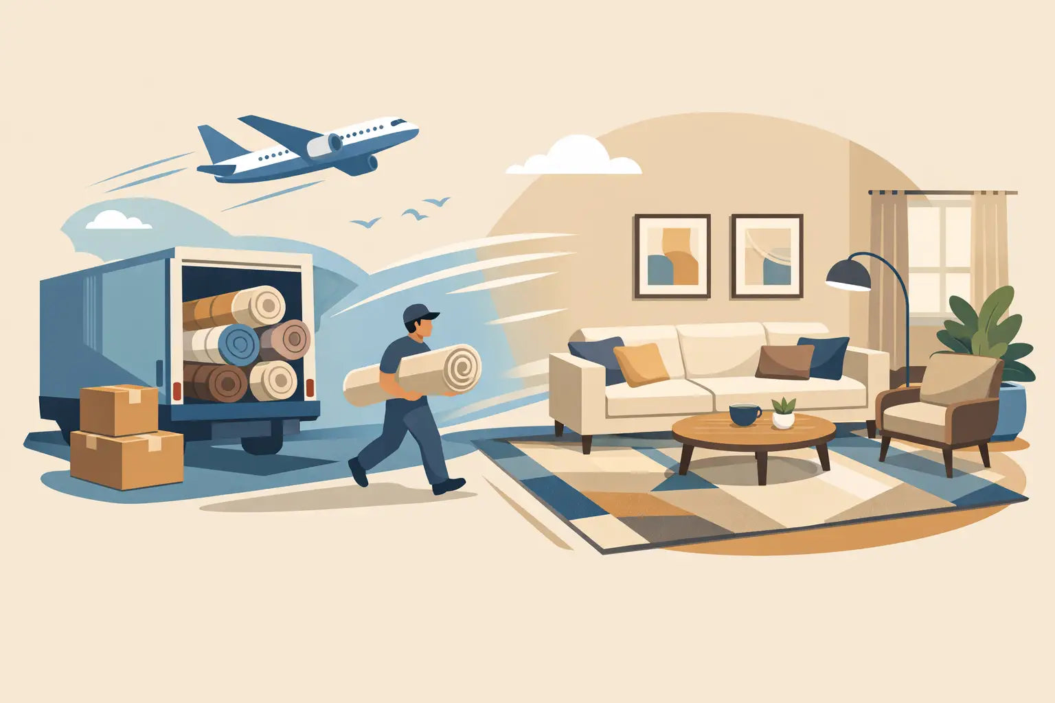 Fast Shipping Area Rugs for a Finished Room