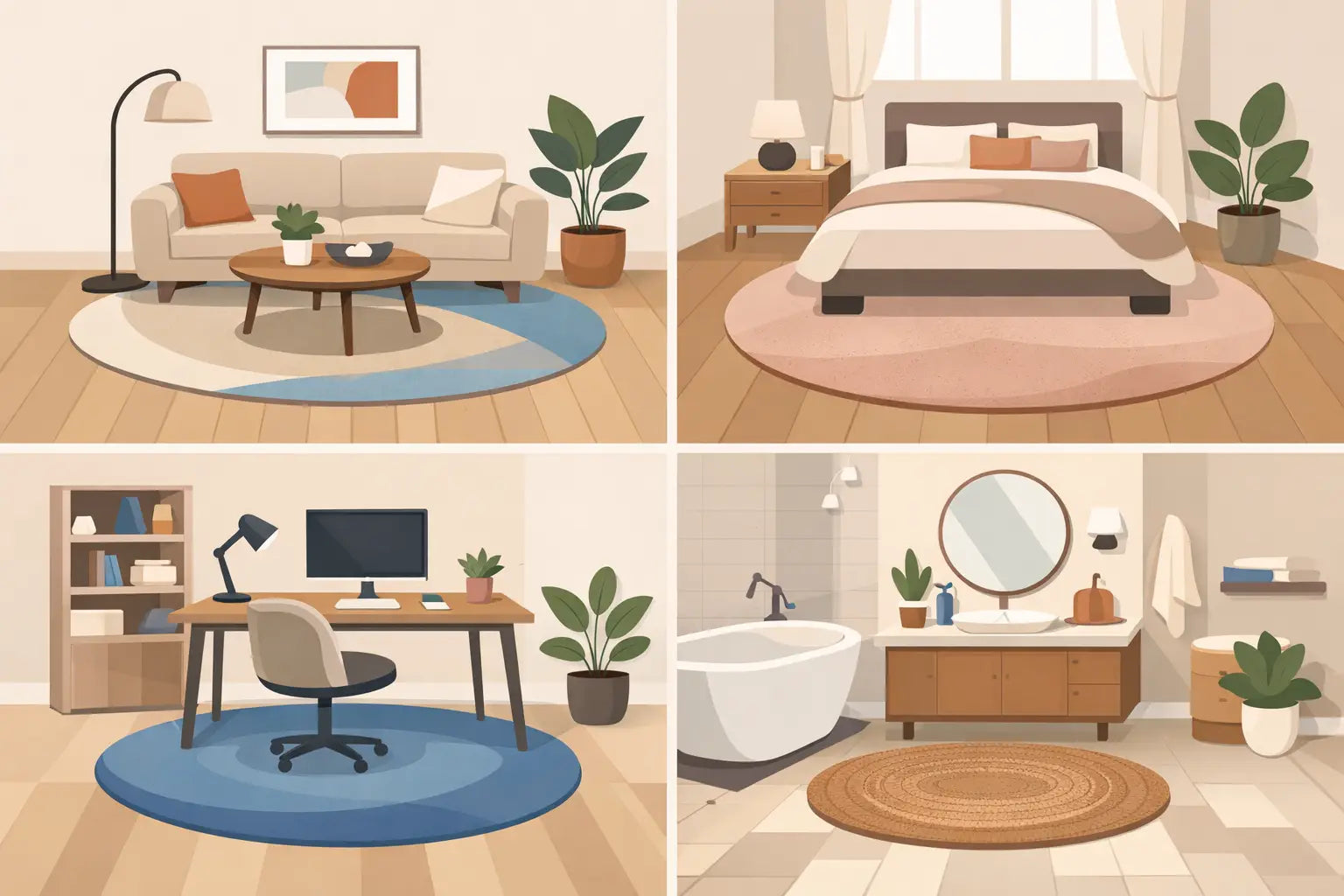 How to Decorate With Round Rugs in Every Room