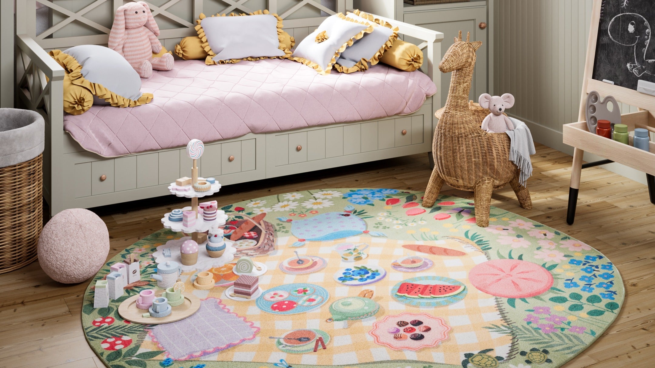 Momeni Playground PLY-2 Green Kids Area Rug