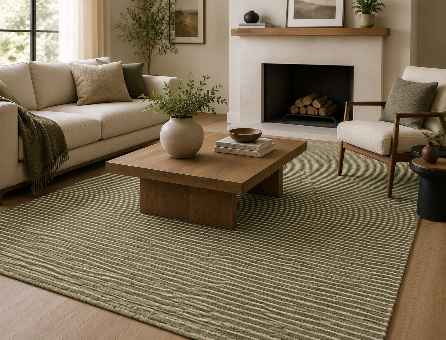 Discover the enchanting Loloi Sunday Collection, an exquisite hand-tufted area rug featuring a chic pinstripe pattern in a spectrum of vibrant tones.