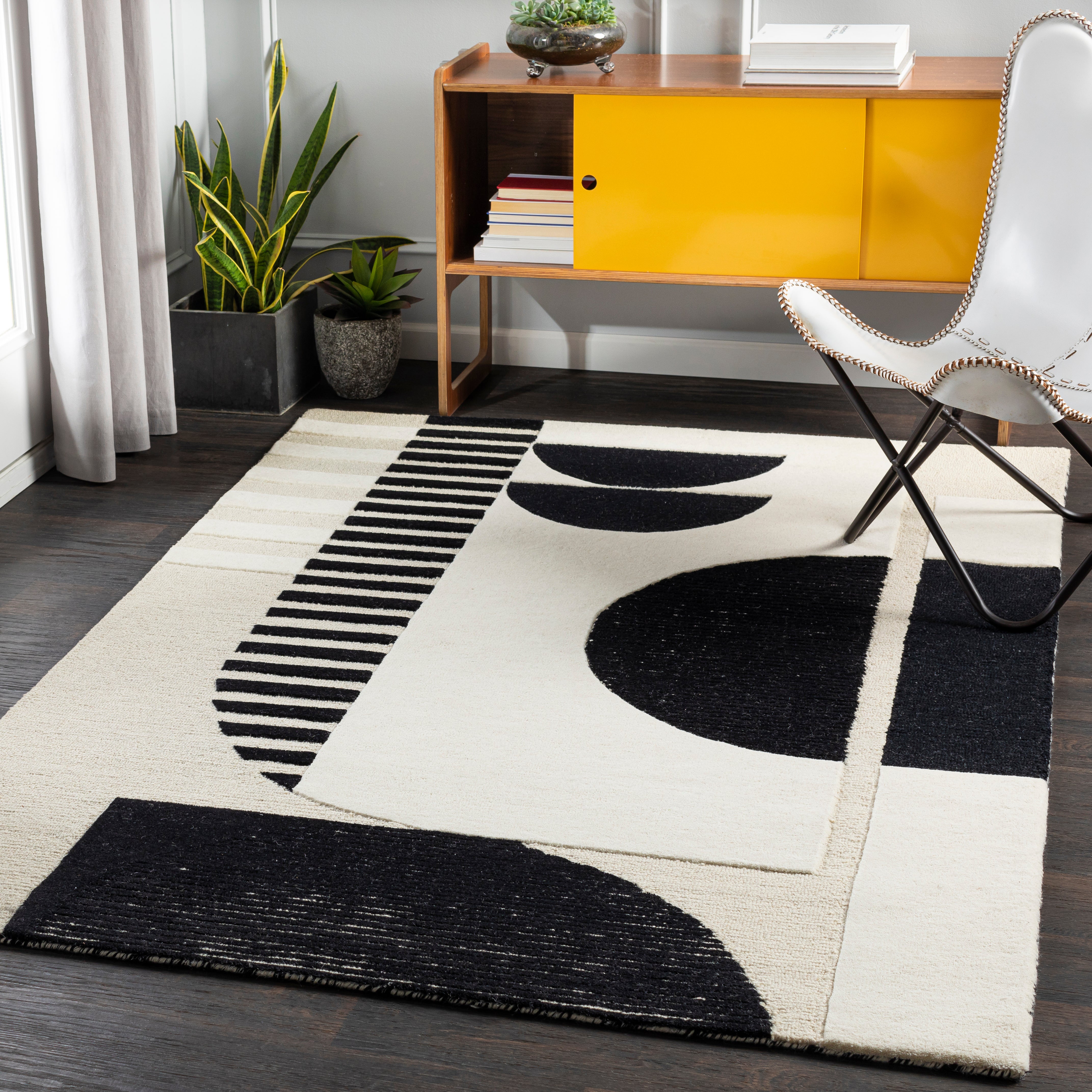 Livabliss Brooklyn BRO-2304 Black Area Rug