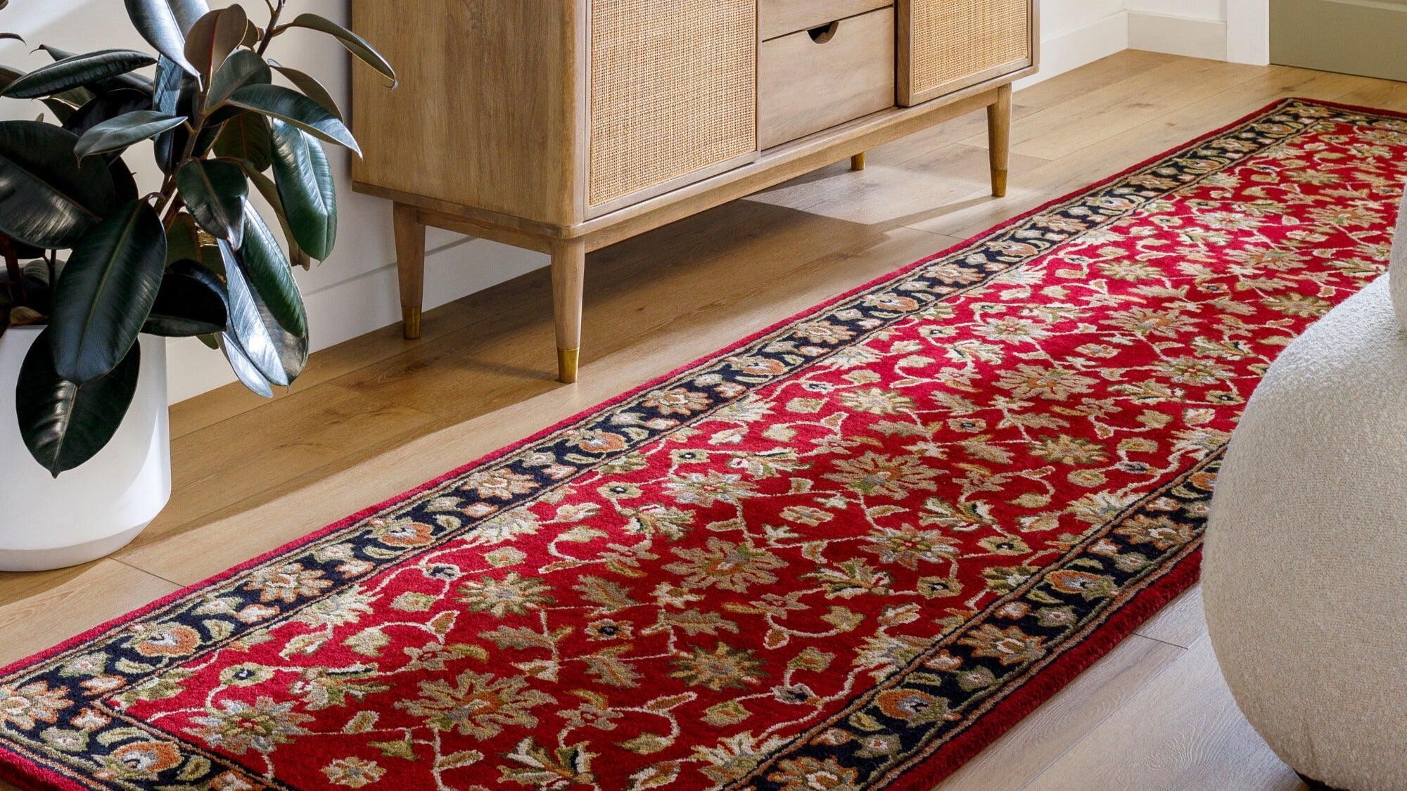 Livabliss CRN-6013 Burgundy hallway runner from the Crowne Collection