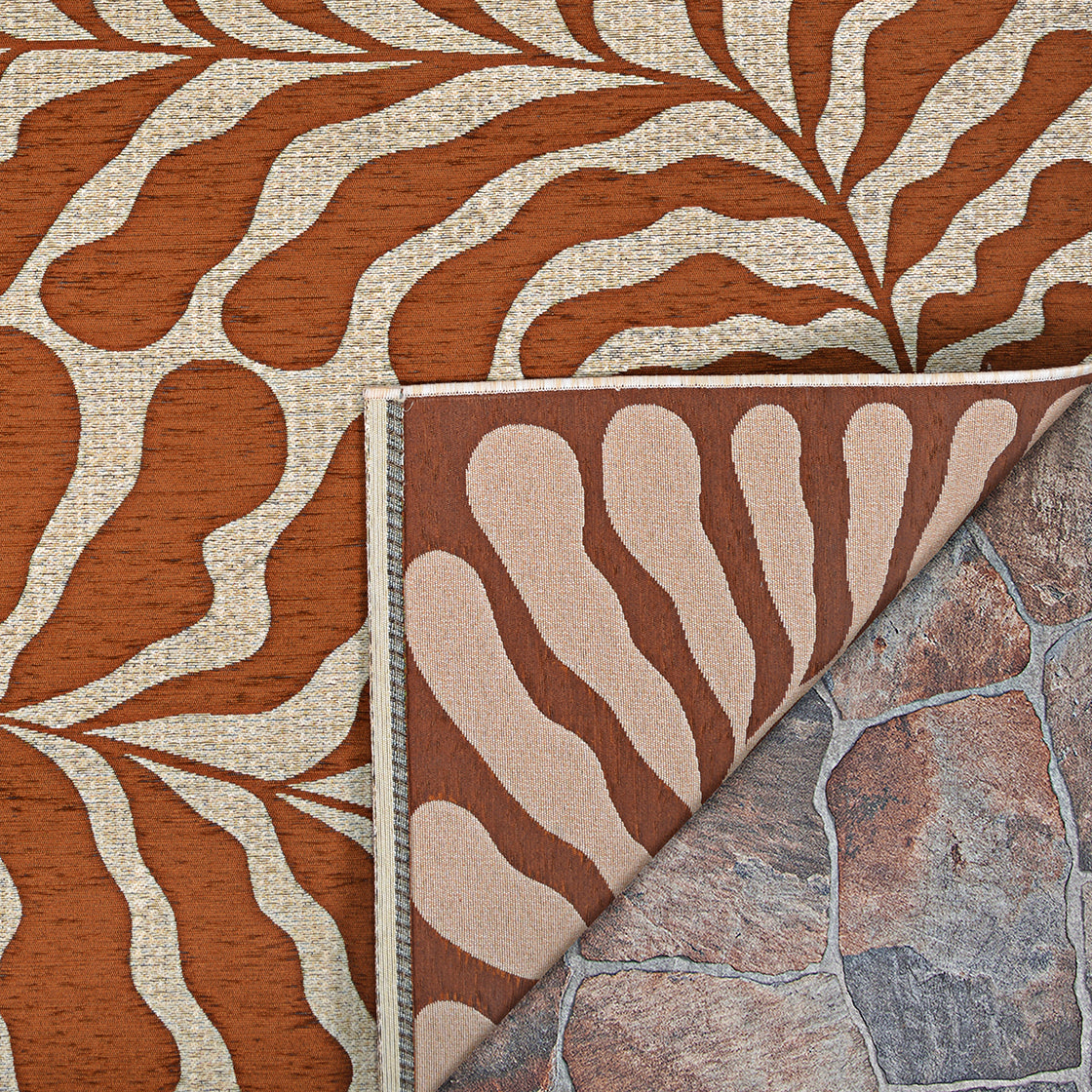 Couristan Castille Fiore Terracotta Area Rug