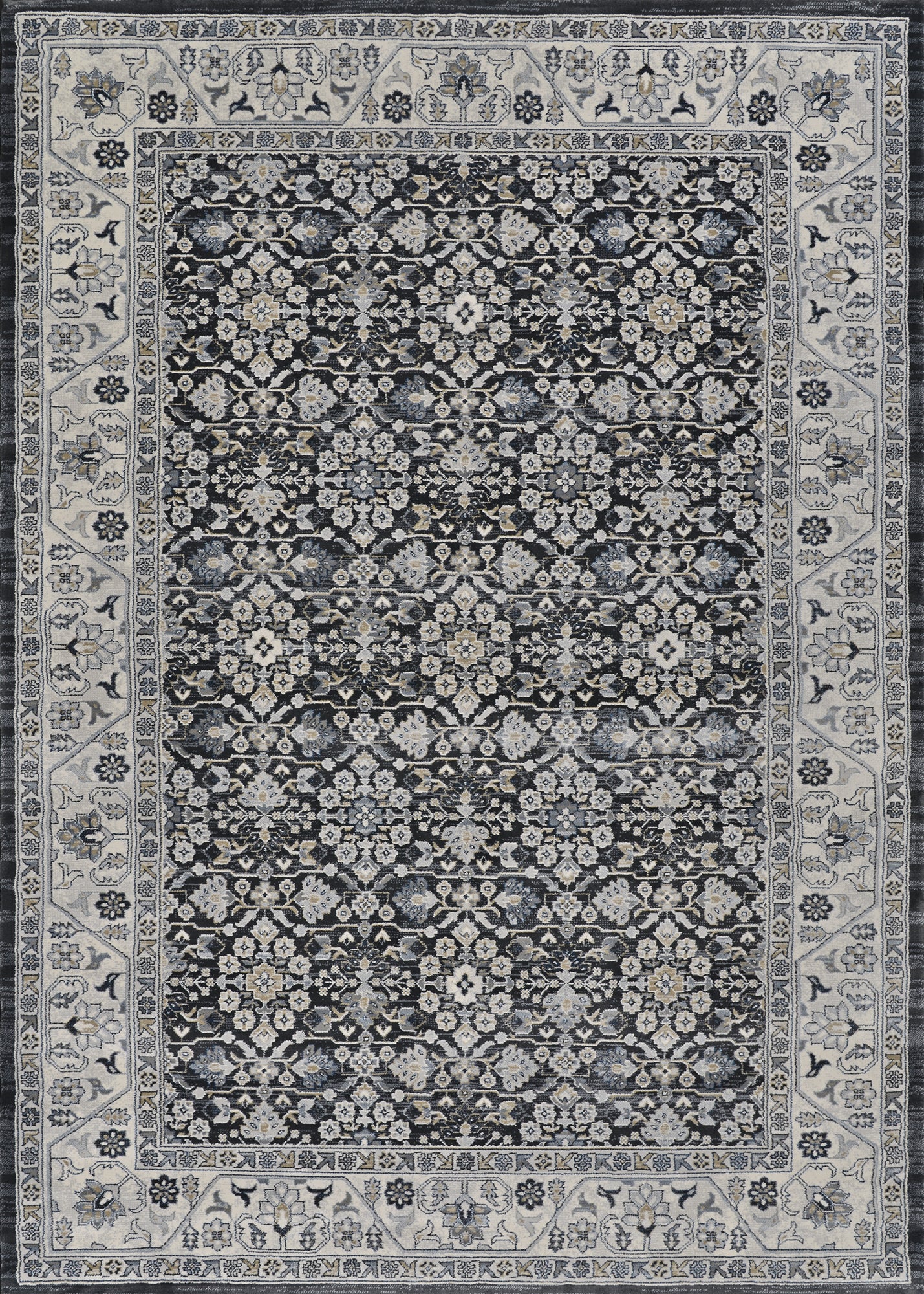 Couristan Everest Malayer 6375-1001 Black Area Rug