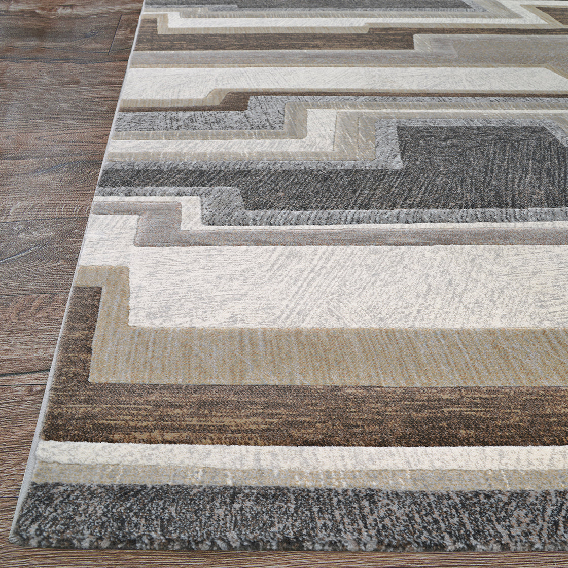 Couristan Easton Radiate 6390-4848 Earthtones Area Rug