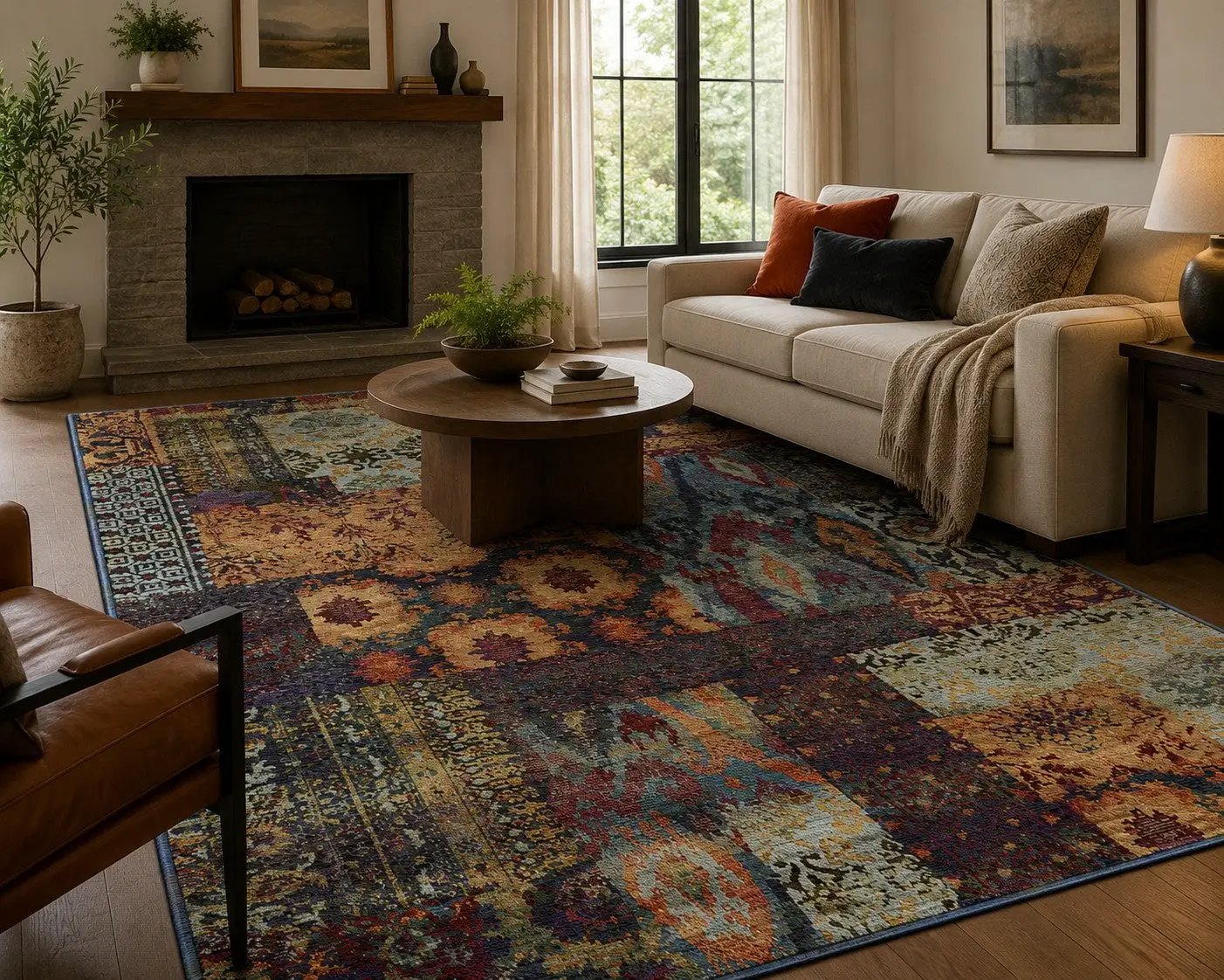 Andorra 7137A Gold/ Blue Area Rug by Oriental Weavers