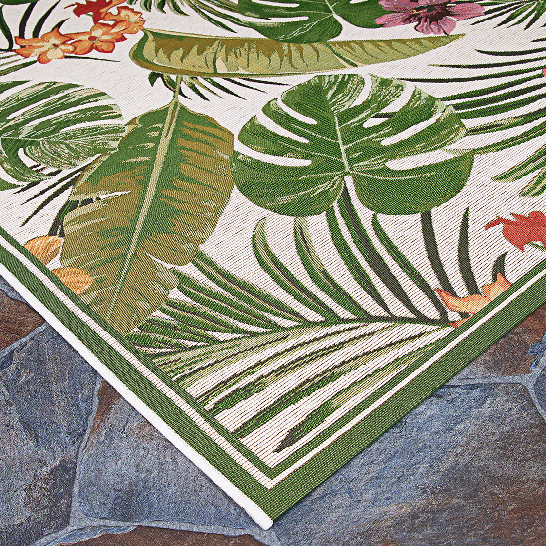 Couristan Dolce Flowering Fern 7460-0007 Ivory Area Rug