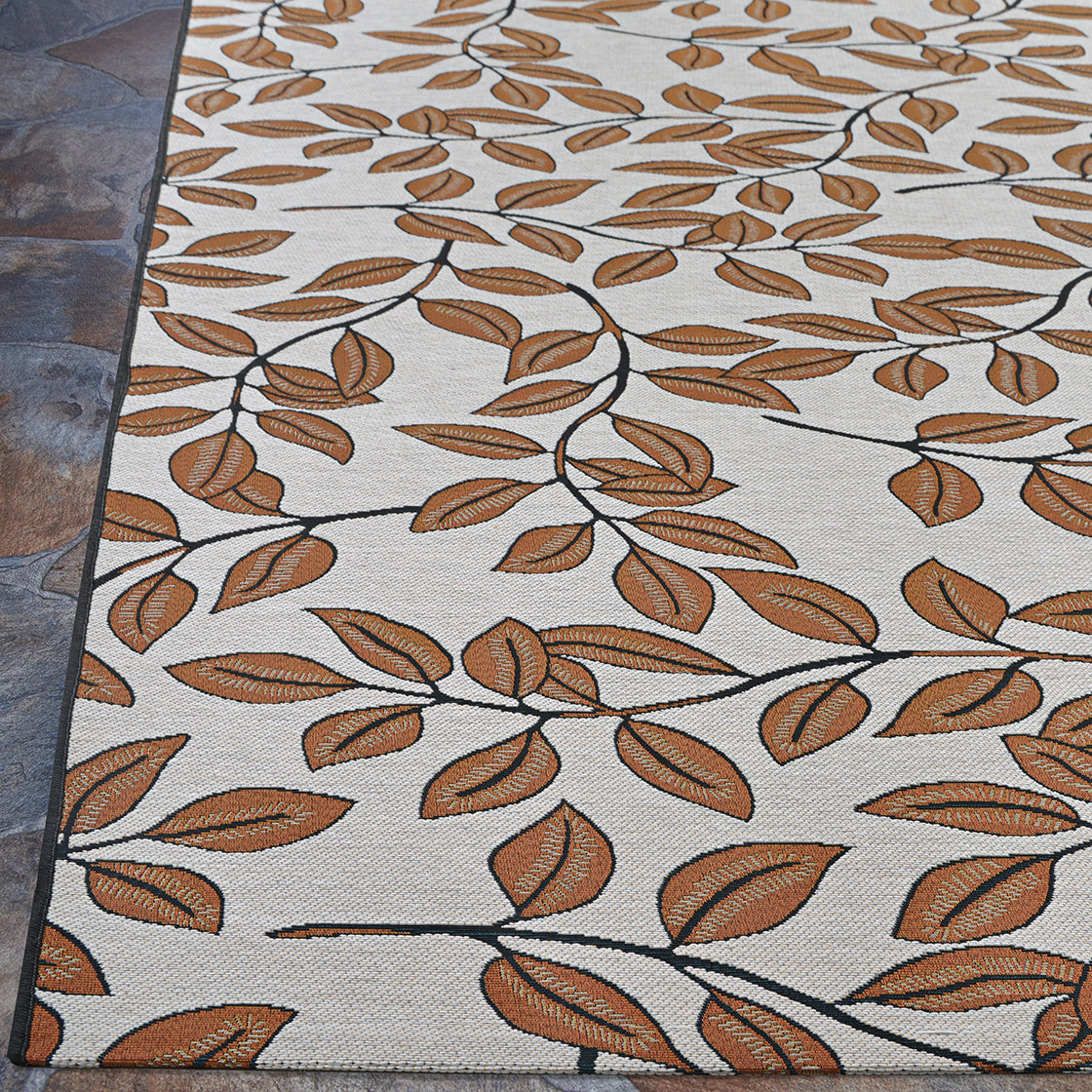 Couristan Dolce Summer Ivy 7512-1345 Terracotta Area Rug