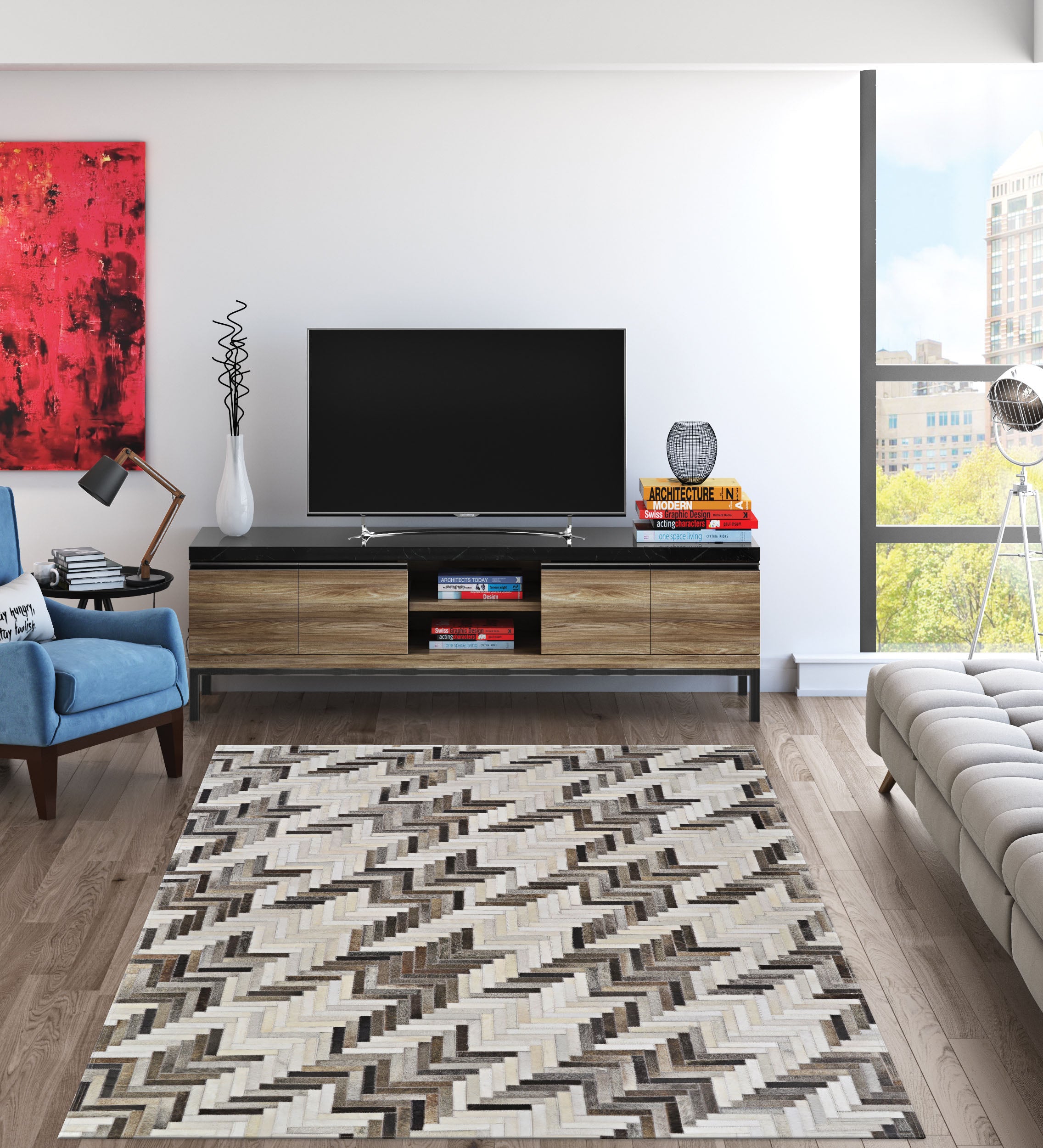 Couristan Chalet Freeform Cappucino Area Rug