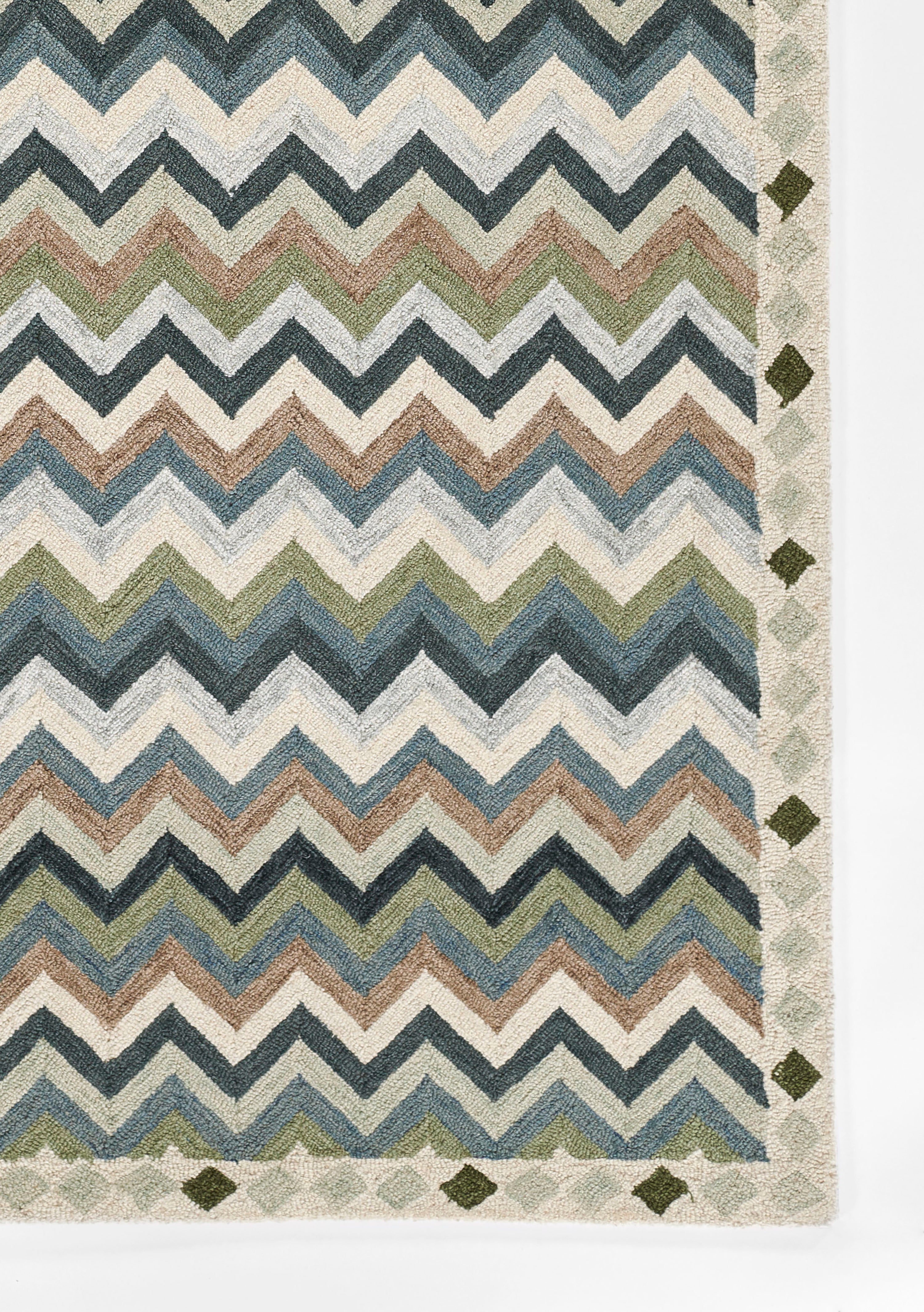 Erin Gates Abbot ABB-1 Blue Hand Tufted Area Rug by Momeni