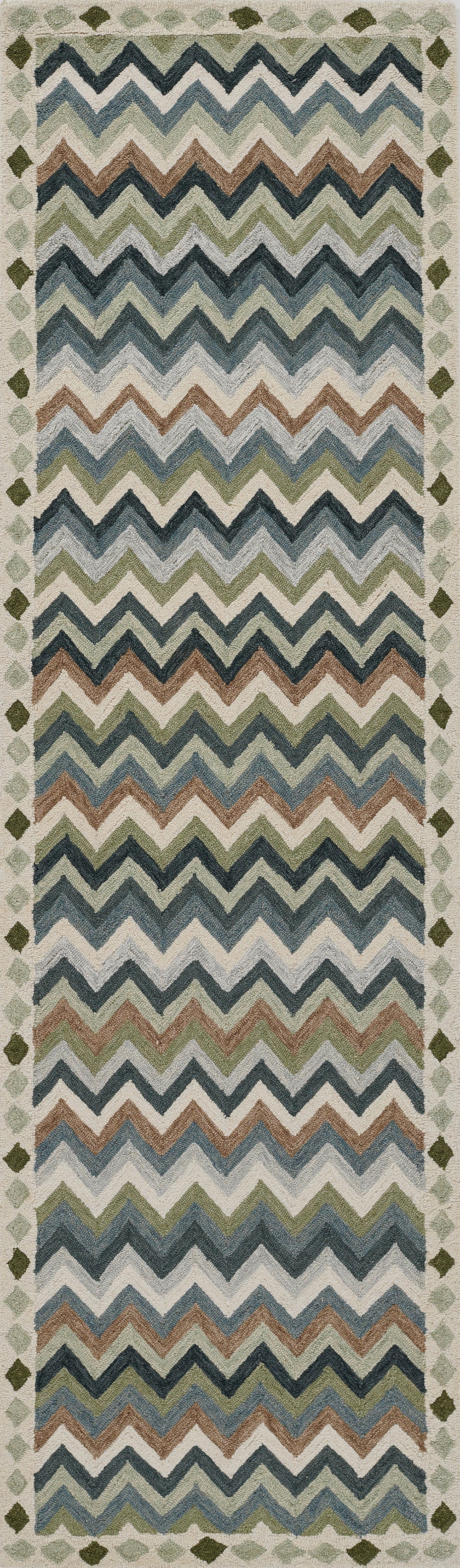 Erin Gates Abbot ABB-1 Blue Hand Tufted Area Rug by Momeni