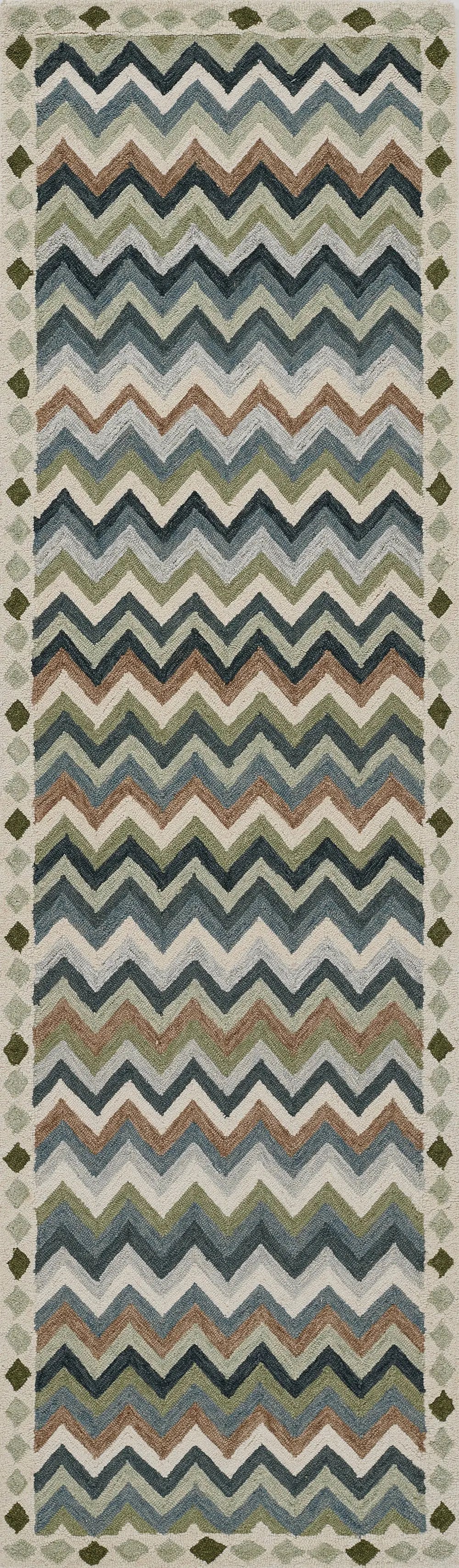 Erin Gates Abbot ABB-1 Blue Hand Tufted Area Rug by Momeni