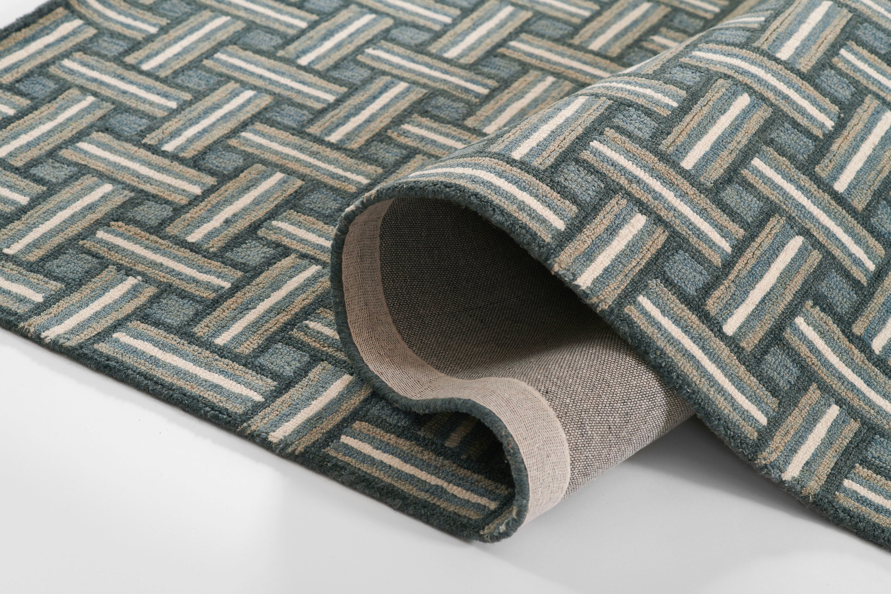 Erin Gates Abbot ABB-3 Blue Hand Tufted Area Rug by Momeni
