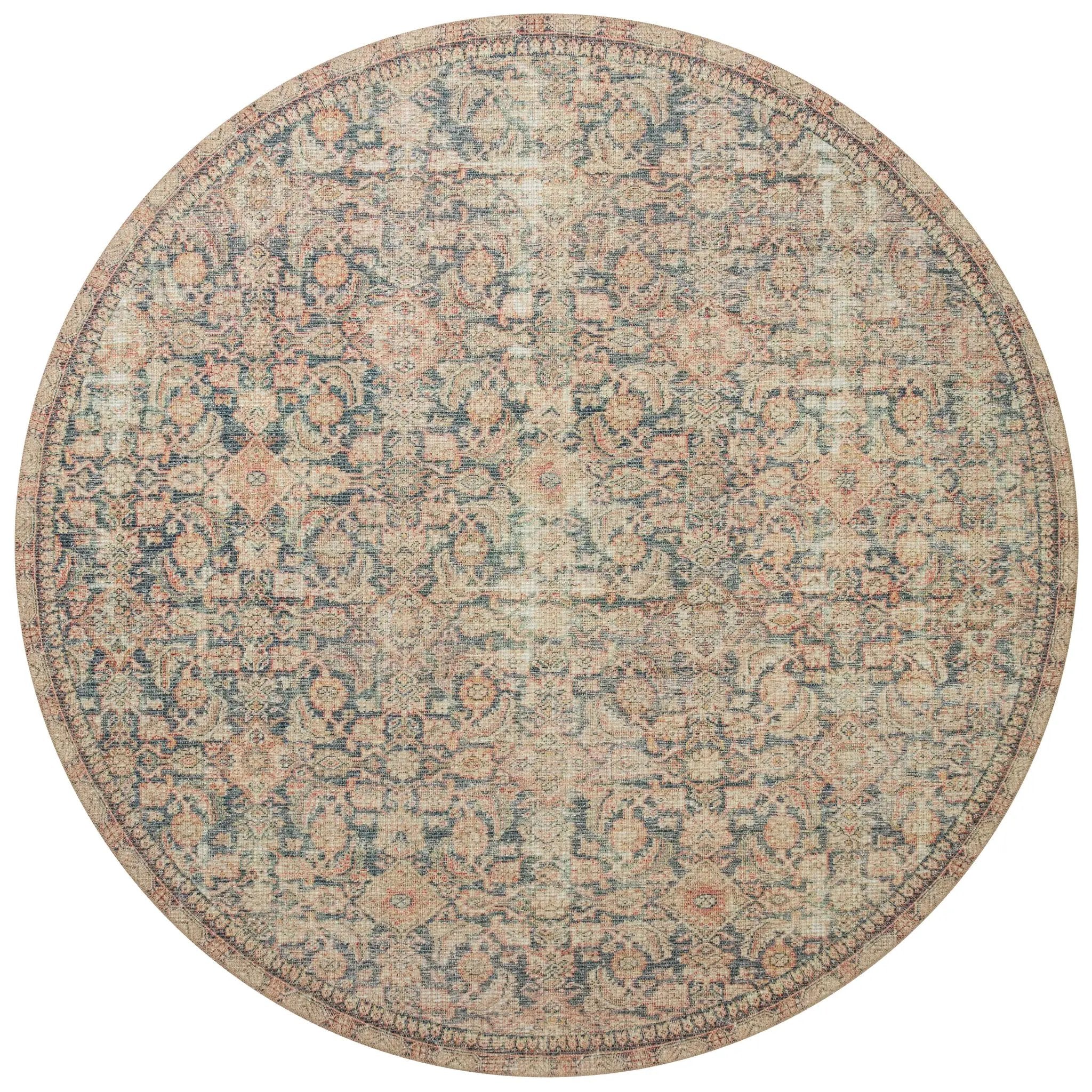 Aubrey AUB-01 Navy / Multi Area Rug by Angela Rose x Loloi