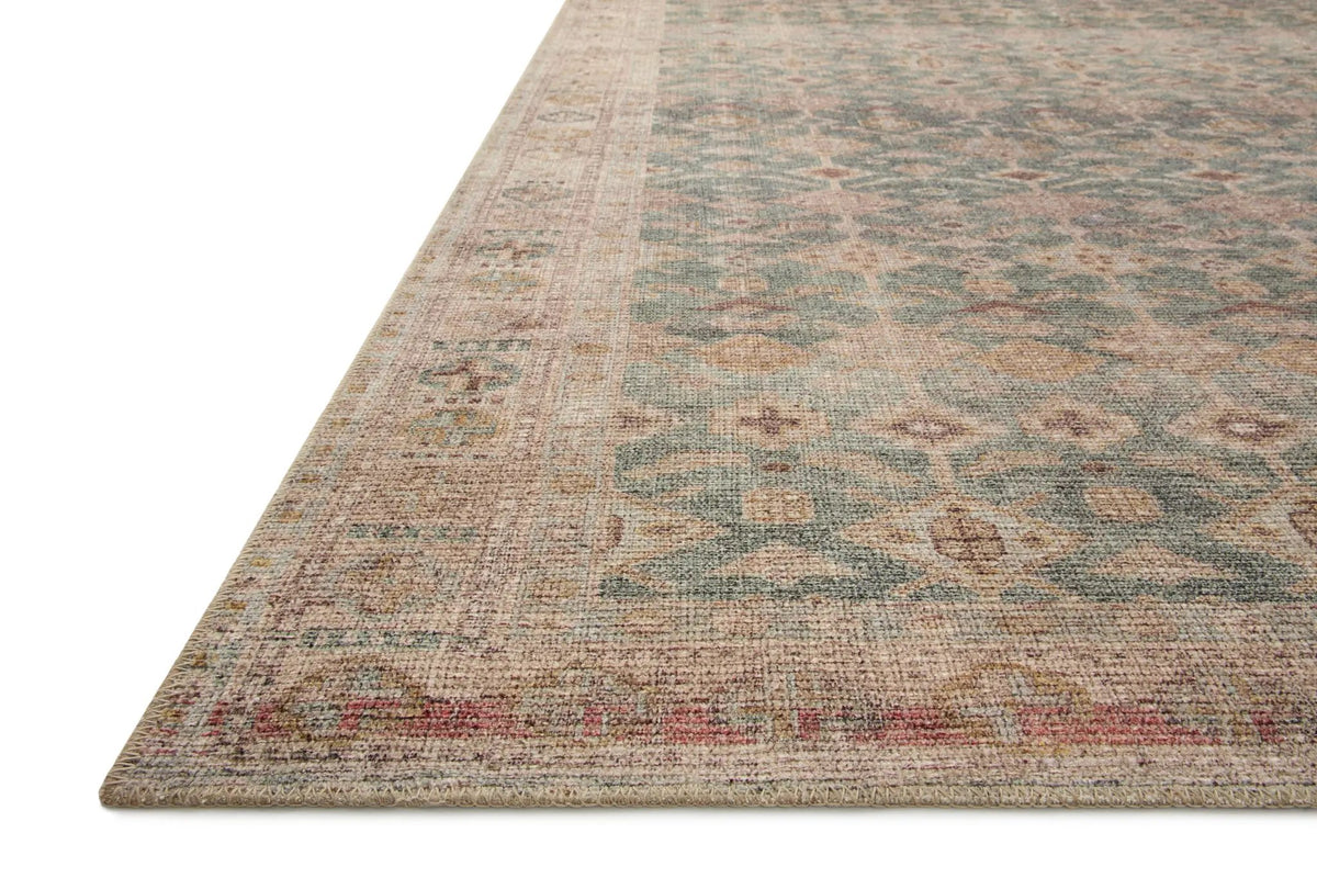 Aubrey AUB-02 Aqua / Sand Area Rug by Angela Rose x Loloi