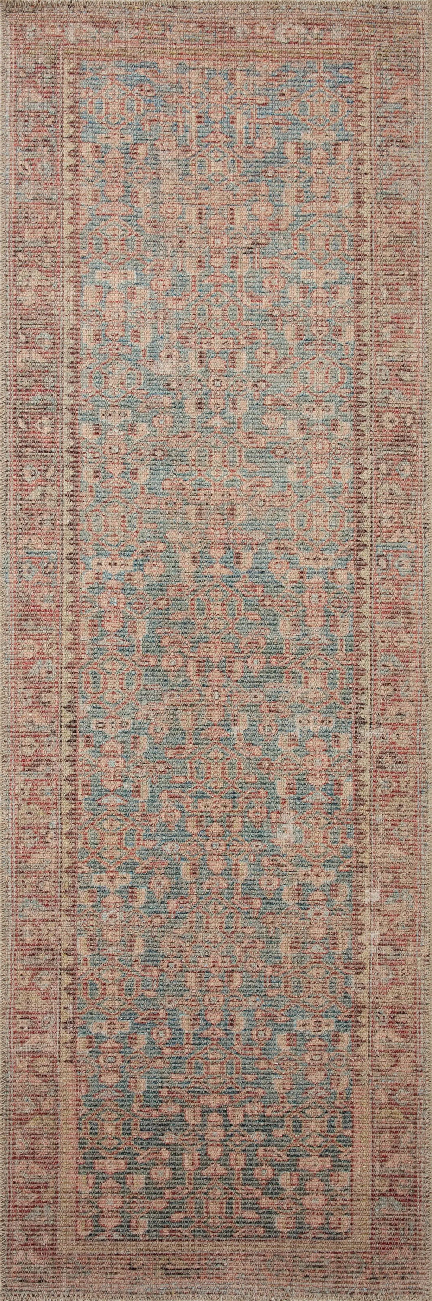 Aubrey AUB-04 Blue / Terracotta Area Rug by Angela Rose x Loloi