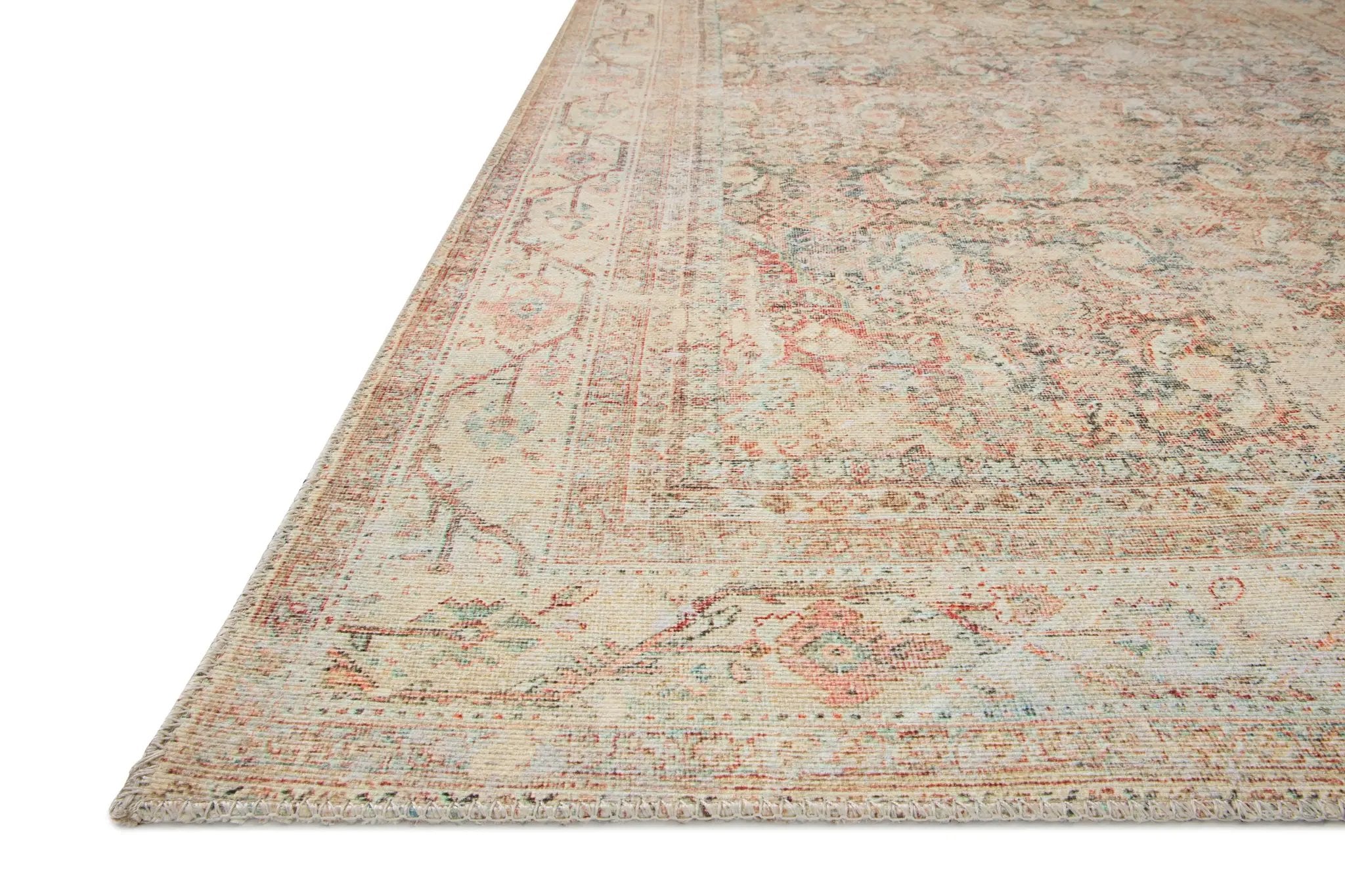Adrian ADR-01 Natural / Apricot Area Rug by Loloi