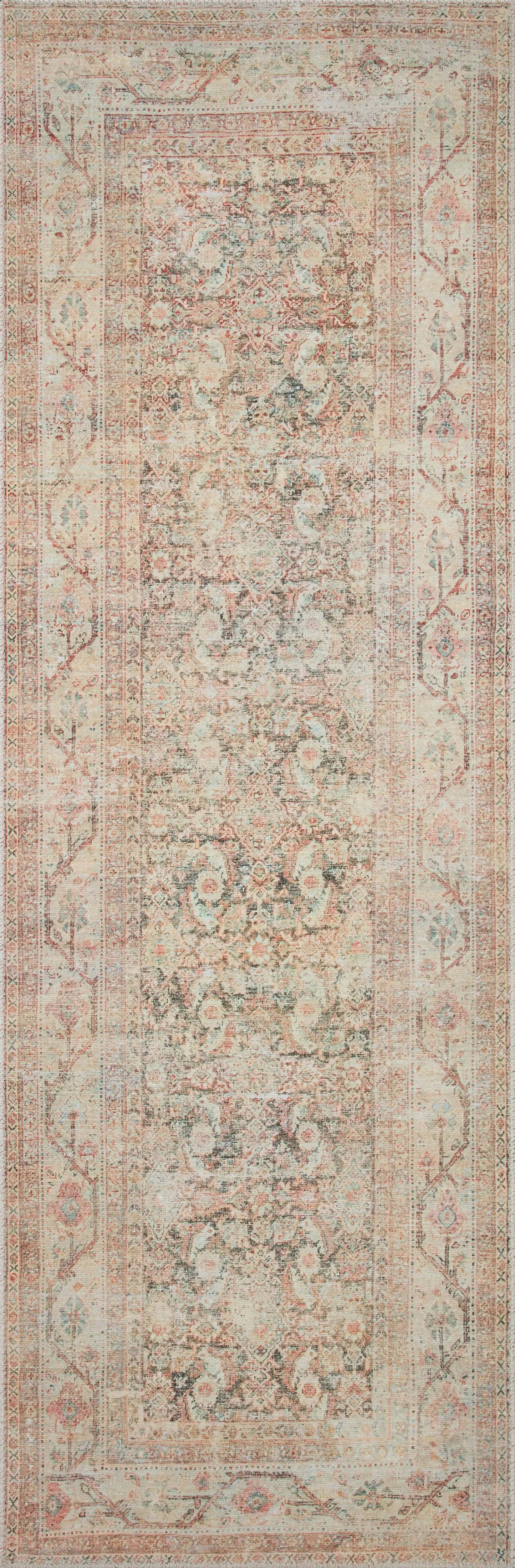 Adrian ADR-01 Natural / Apricot Area Rug by Loloi