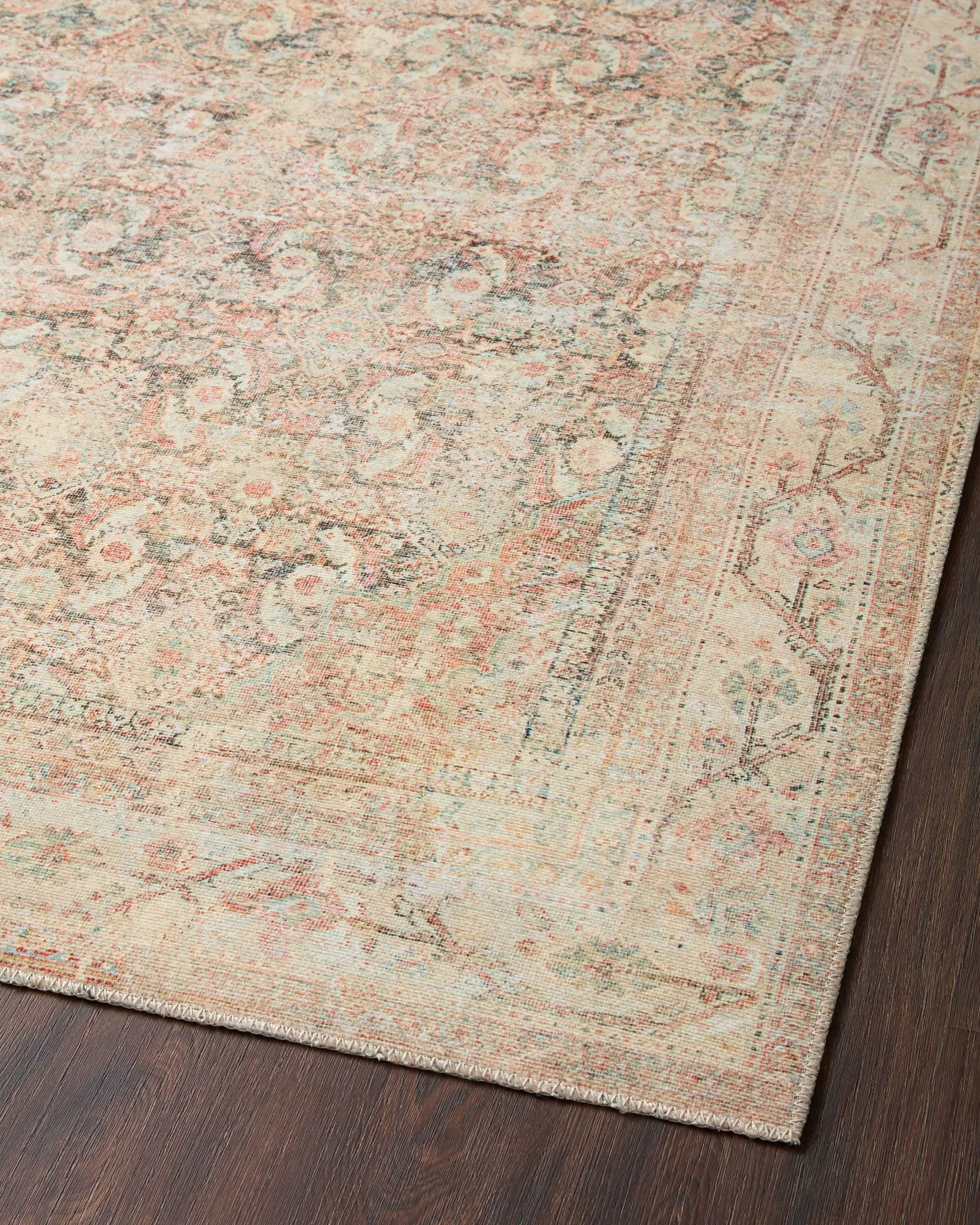 Adrian ADR-01 Natural / Apricot Area Rug by Loloi
