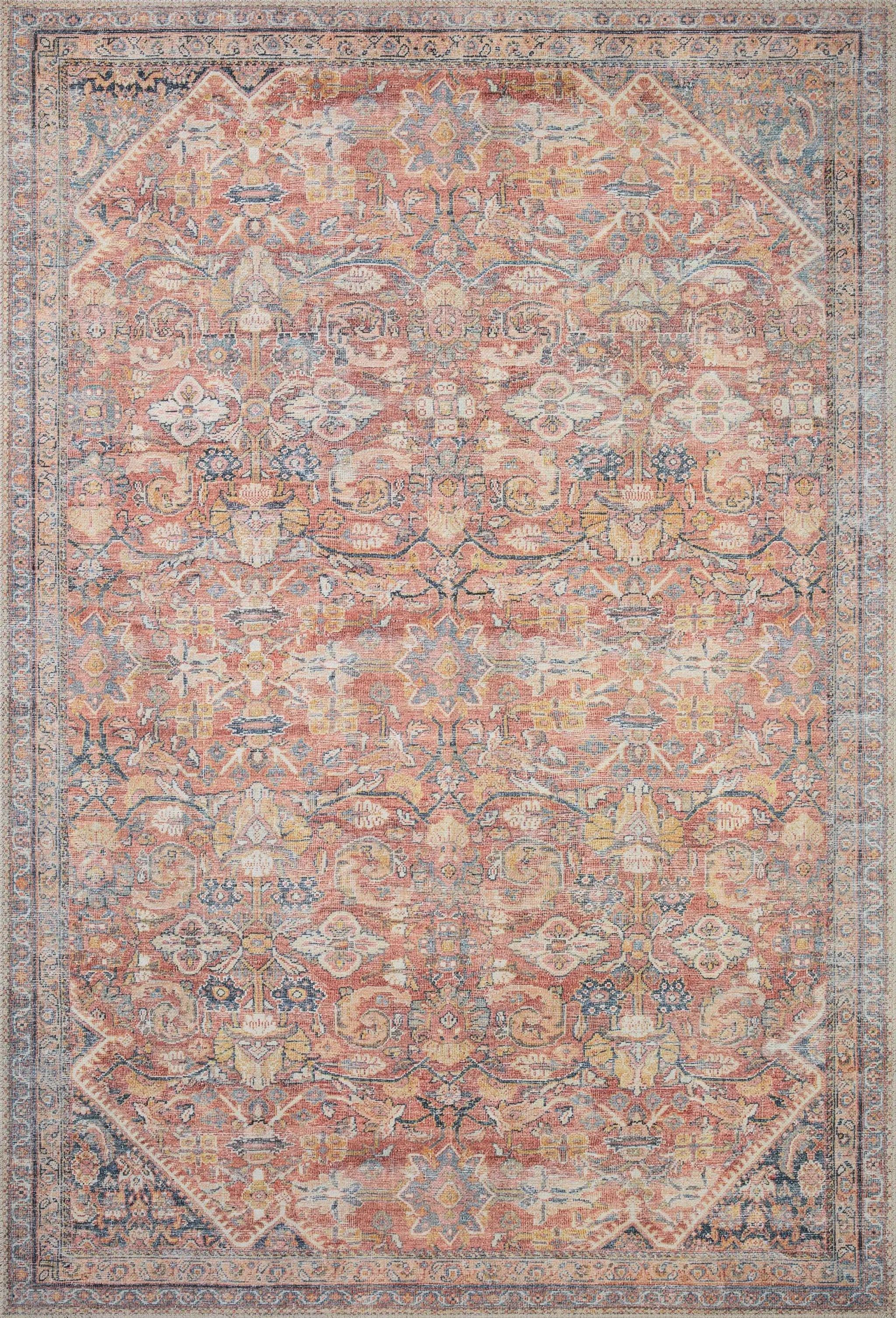 Adrian ADR-02 Rust / Denim Area Rug by Loloi