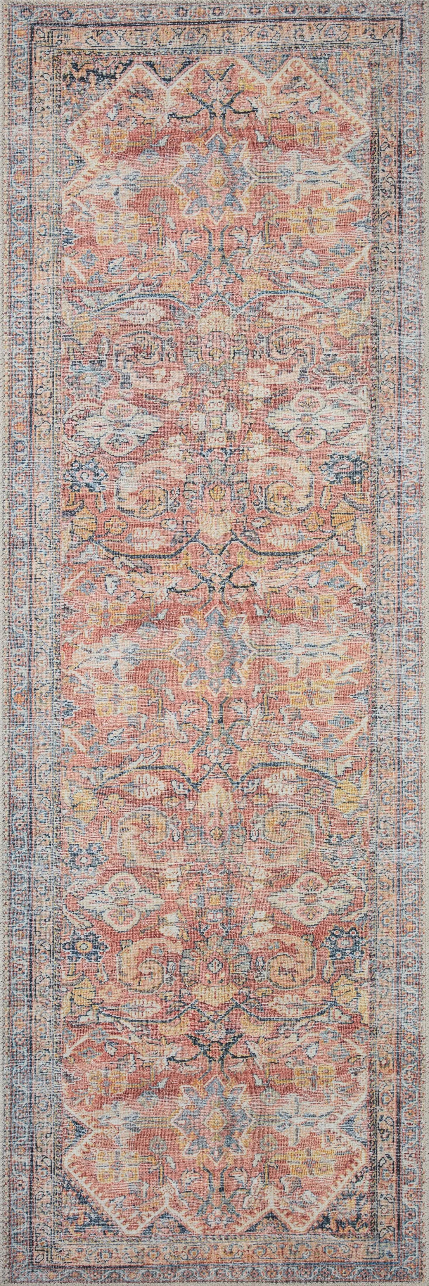 Adrian ADR-02 Rust / Denim Area Rug by Loloi