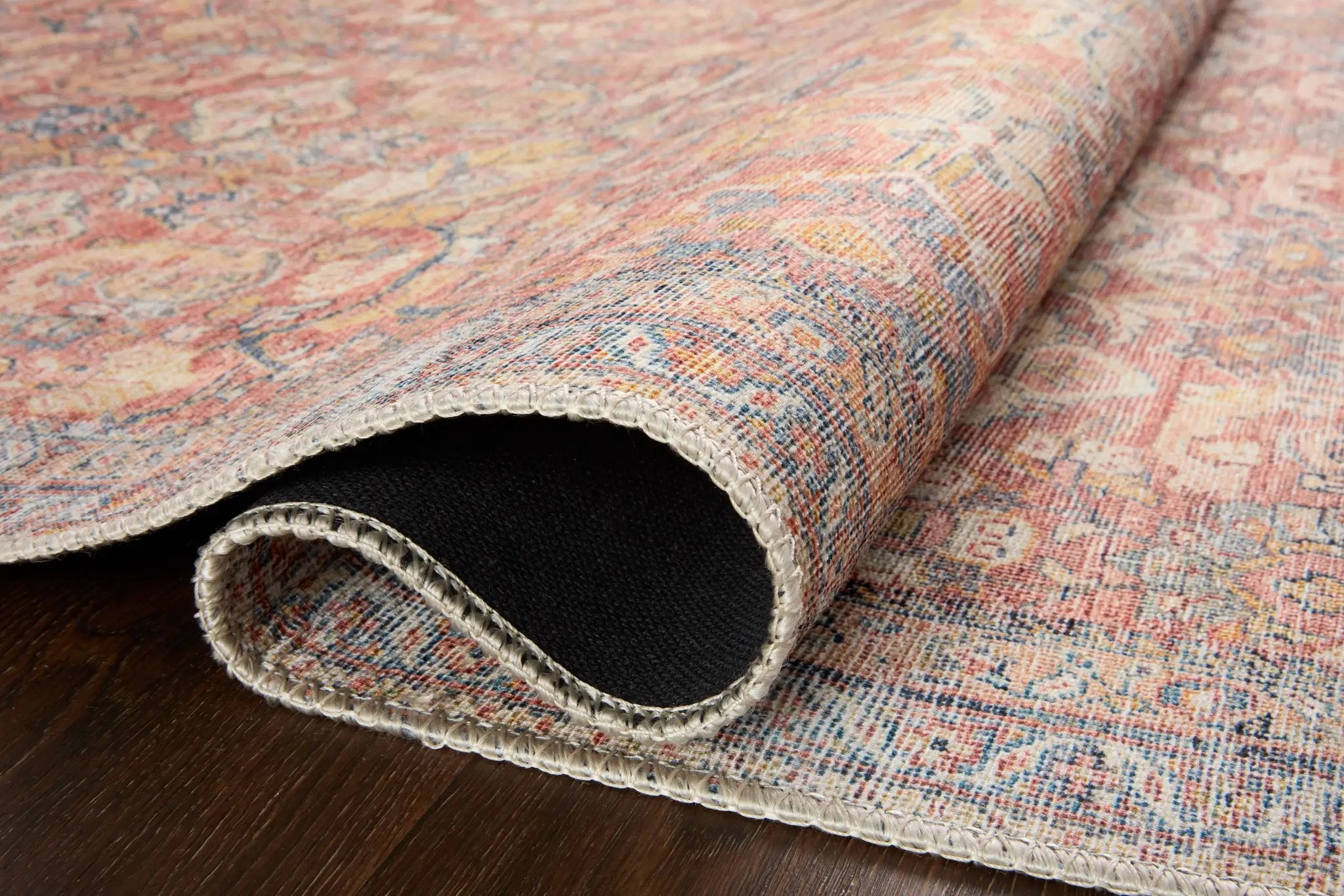 Adrian ADR-02 Rust / Denim Area Rug by Loloi