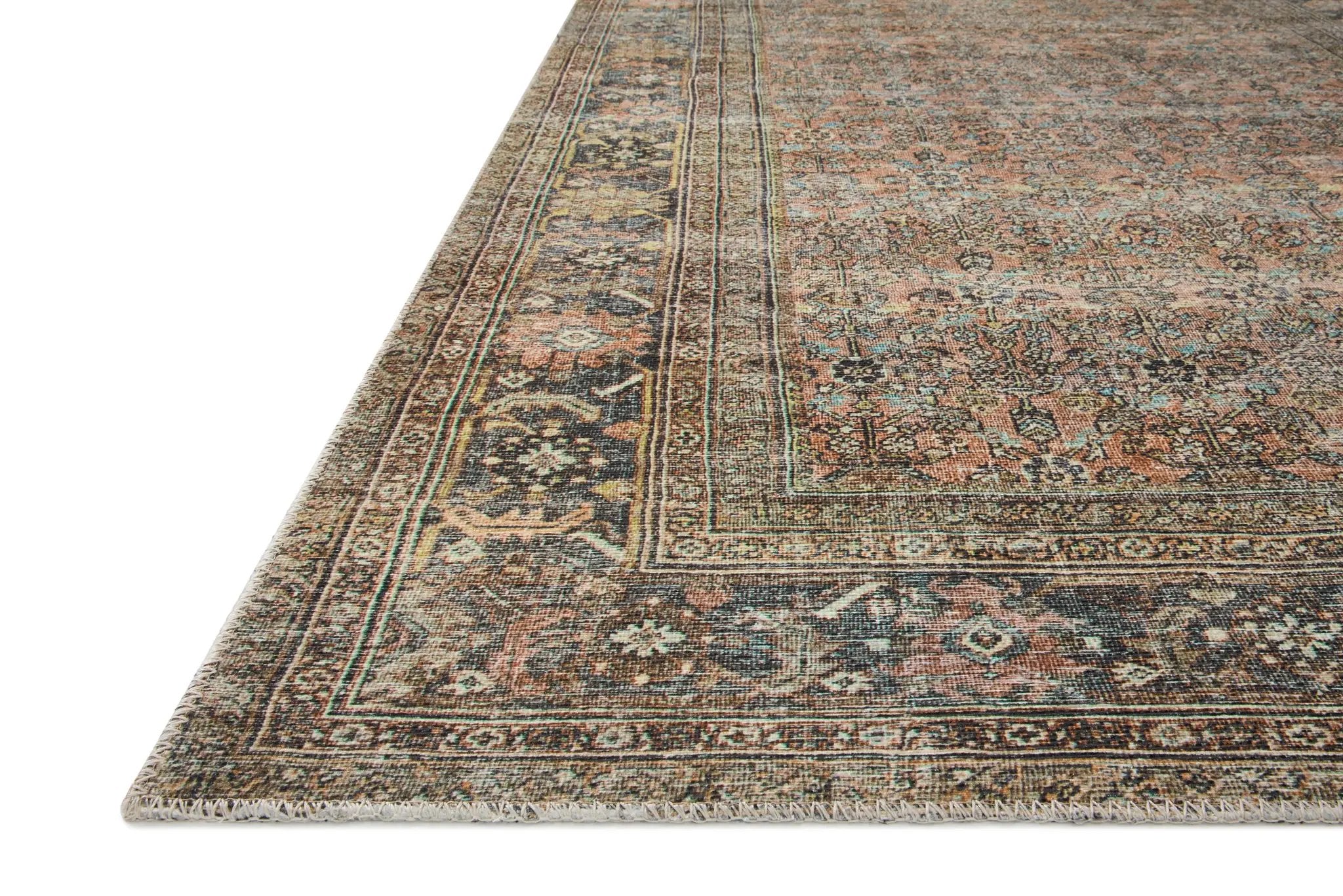 Adrian ADR-03 Terracotta / Multi Area Rug by Loloi