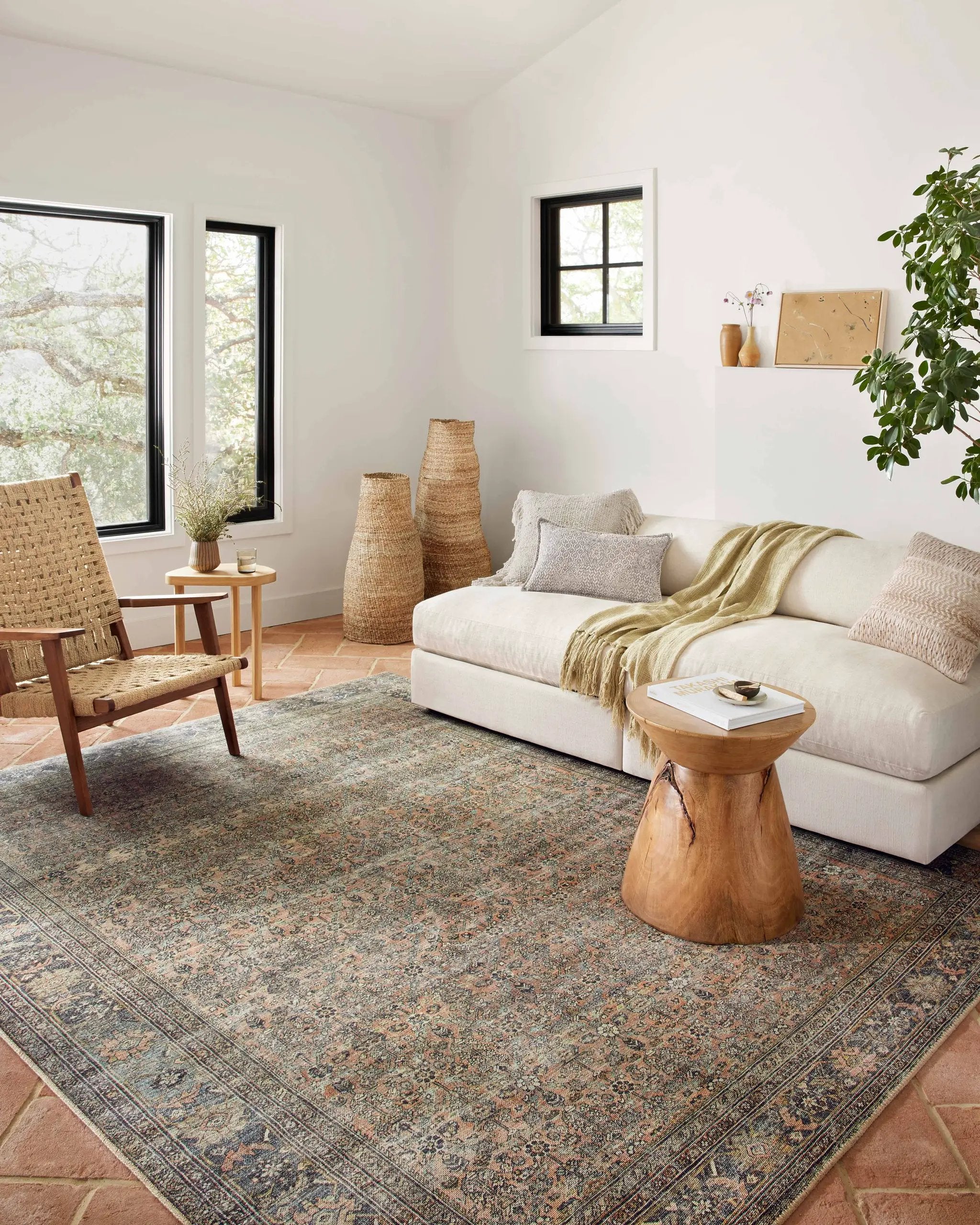 Adrian ADR-03 Terracotta / Multi Area Rug by Loloi