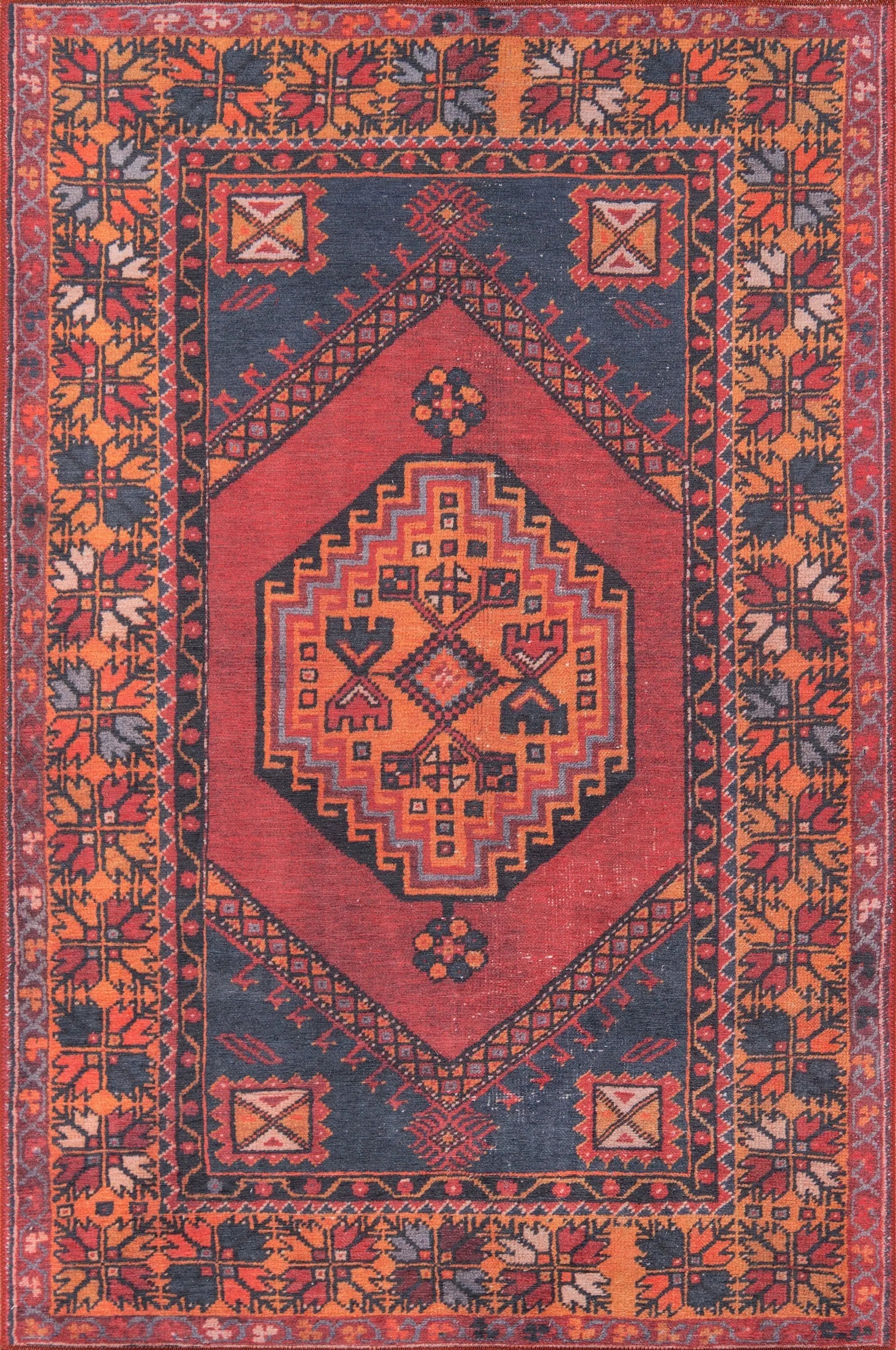 Afshar AFS16 Red Area Rug by Momeni