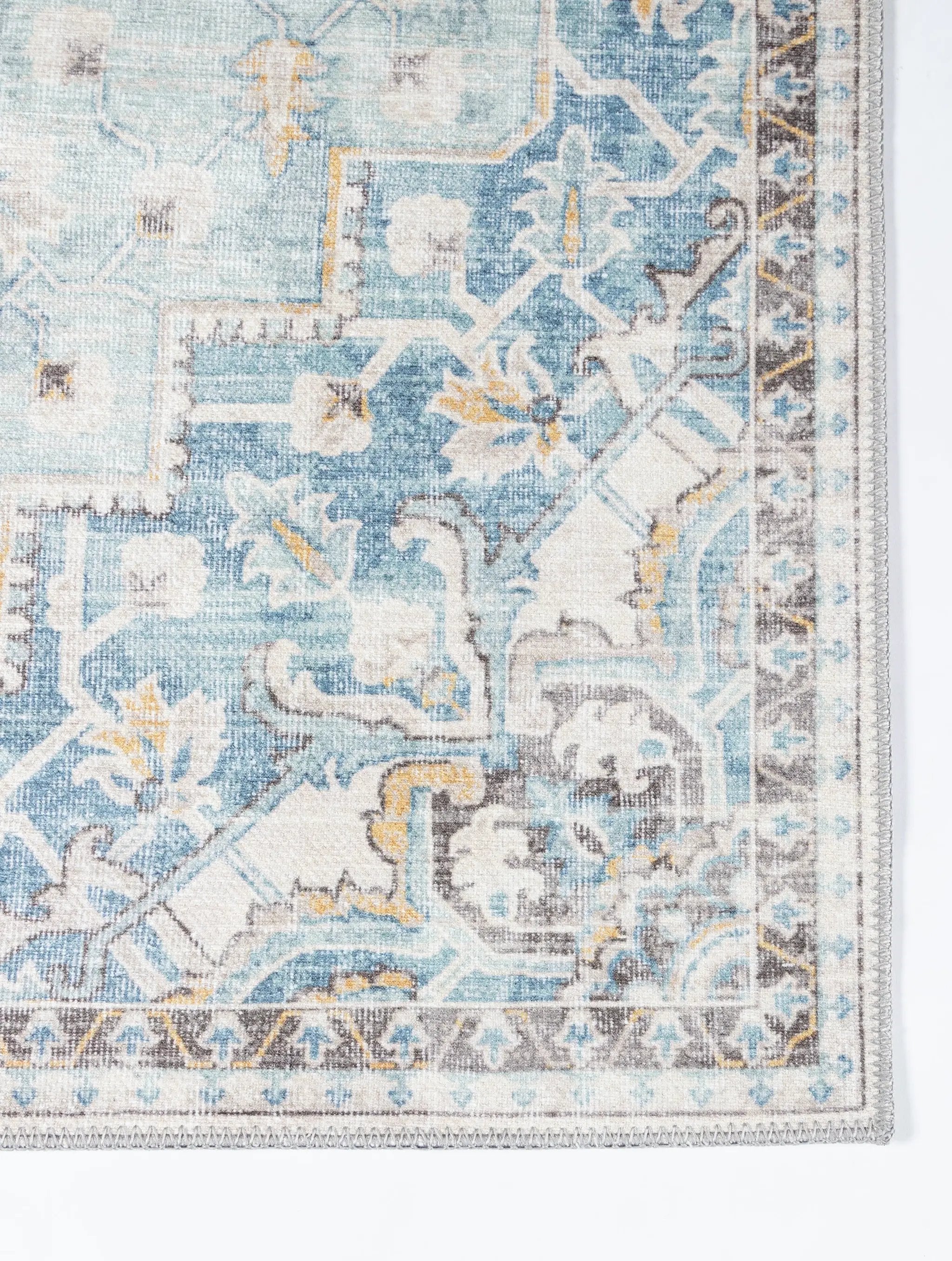Afshar AFS32 Light-Blue Area Rug by Momeni
