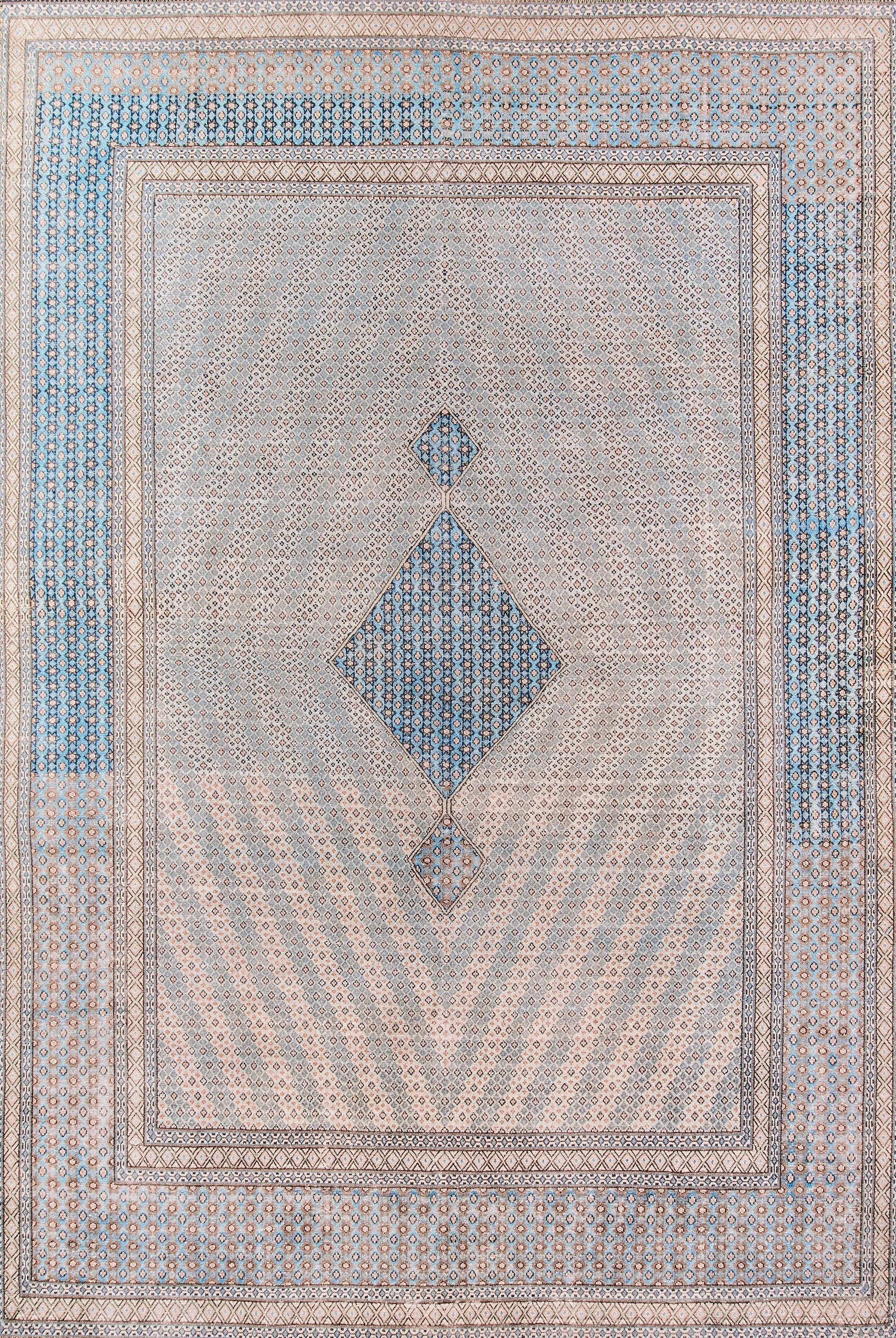 Afshar AFS34 Blue Area Rug by Momeni