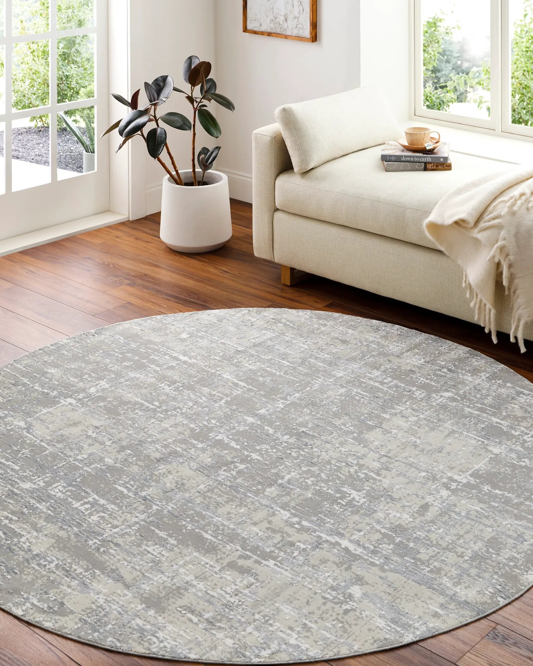Aisha AIS-2305 Light-Gray Area Rug by LIVABLISS