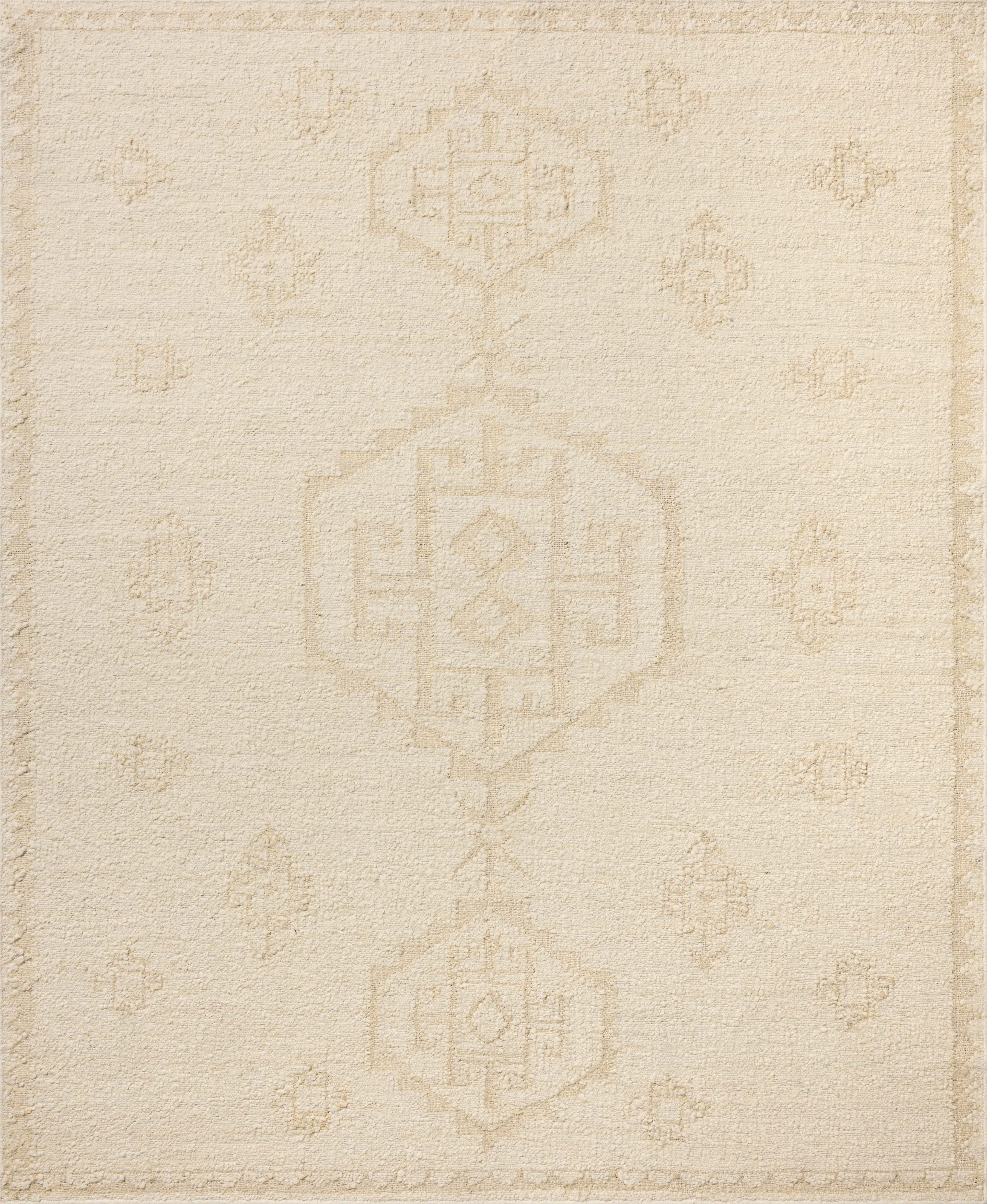 The Alara ALR-02 Ivory / Natural Area Rug delivers refined ivory and warm natural beauty in a hand-woven wool area rug
