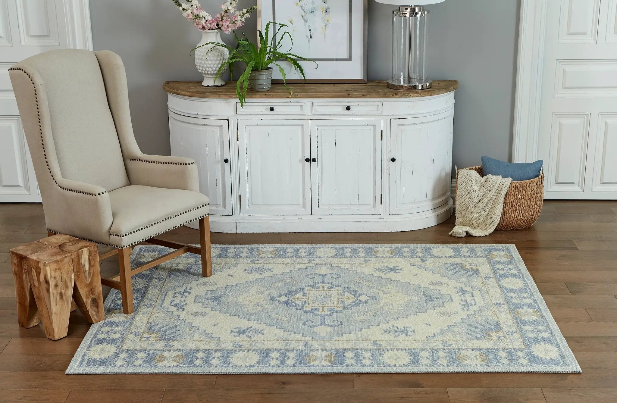 Anatolia ANA-1 Blue Area Rug by Momeni
