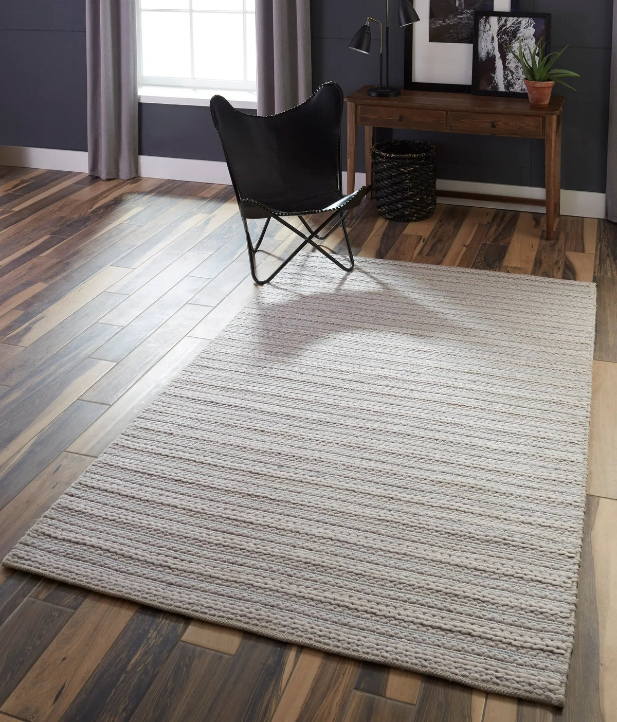 Andes AND-4 Light-Gray Area Rug by Momeni