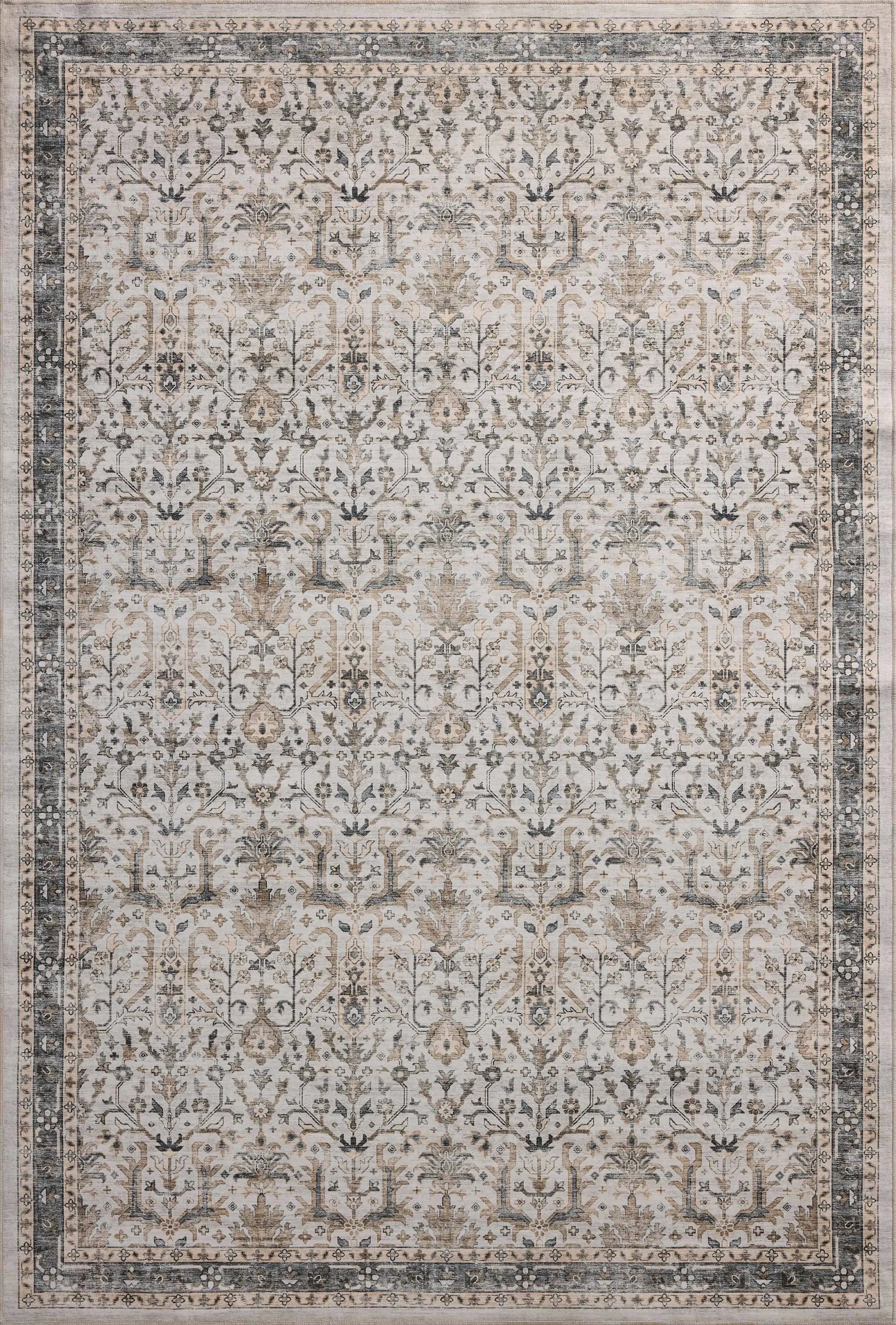 Anniston ANS-01 Ivory / Stone Area Rug by Loloi