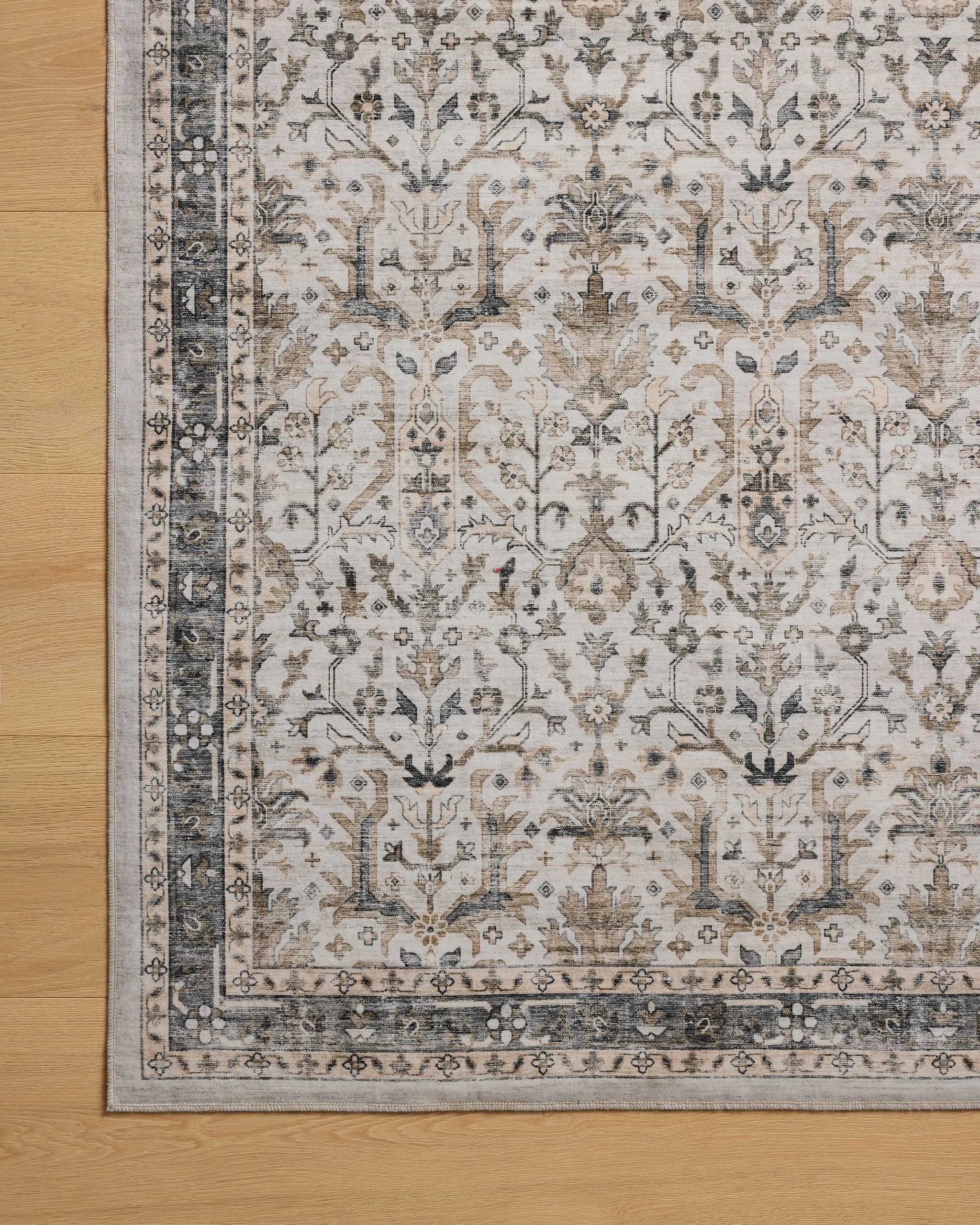 Anniston ANS-01 Ivory / Stone Area Rug by Loloi