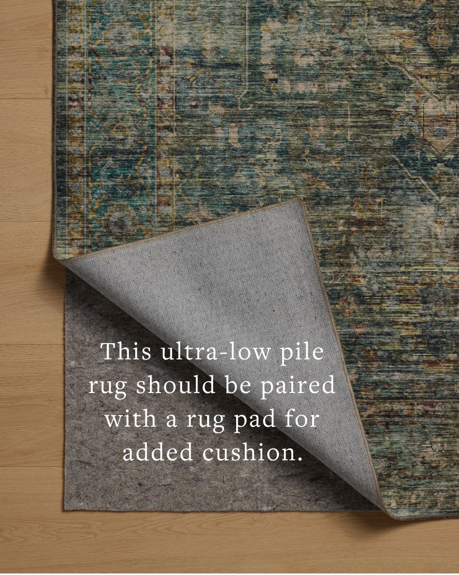 Featuring tranquil lagoon and vibrant multi-toned hues and traditional and distressed detail, the Anniston ANS-05 Lagoon / Multi Area Rug is a power-loomed polyester area rug for any room