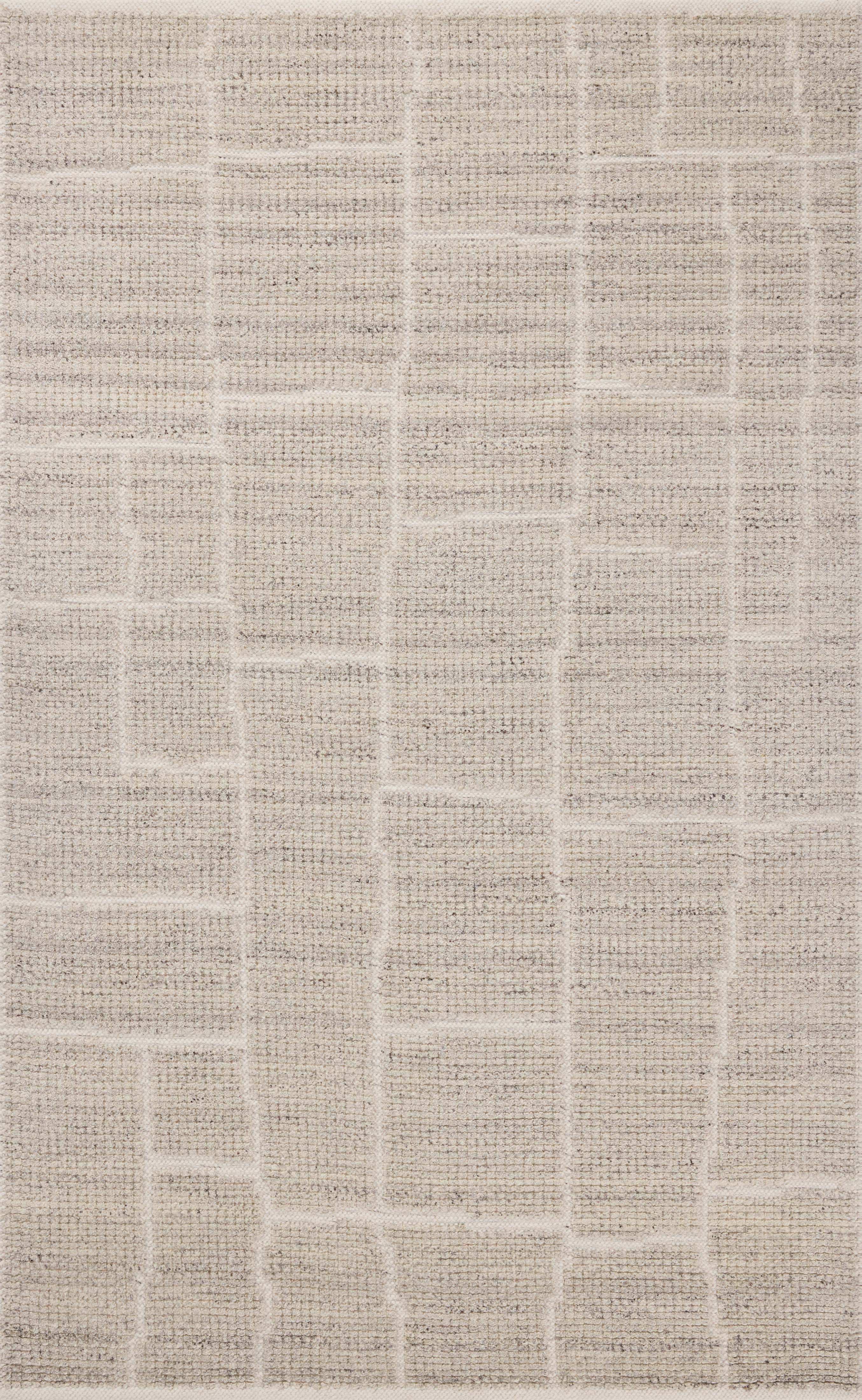 Featuring gentle dove hues and contemporary detail, the Asha ASA-01 Dove Area Rug is a hand-loomed wool and cotton area rug for any room
