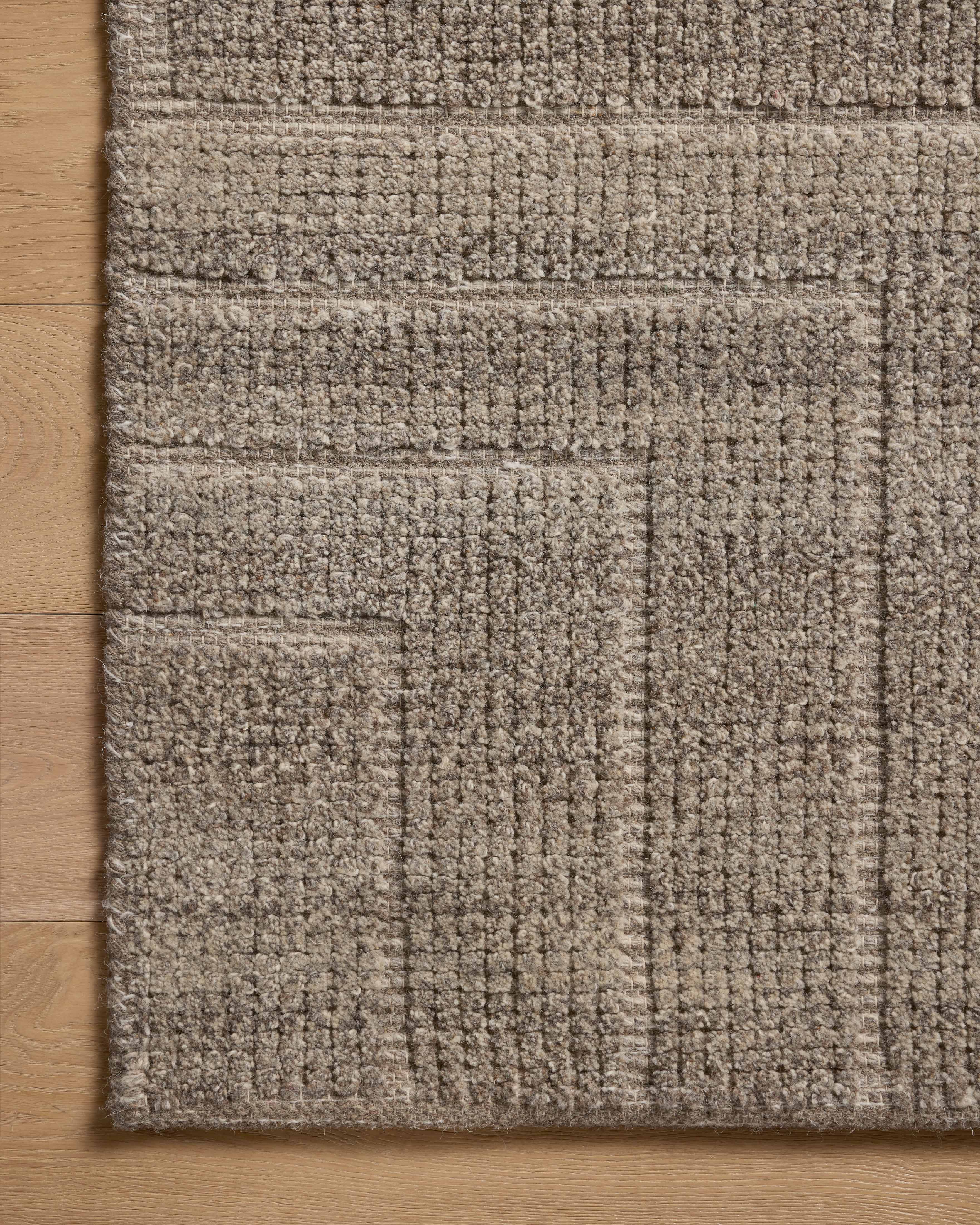 Crafted as a hand-loomed wool and cotton area rug, the Asha ASA-02 Bark Area Rug brings grounded bark warmth and contemporary character to your space