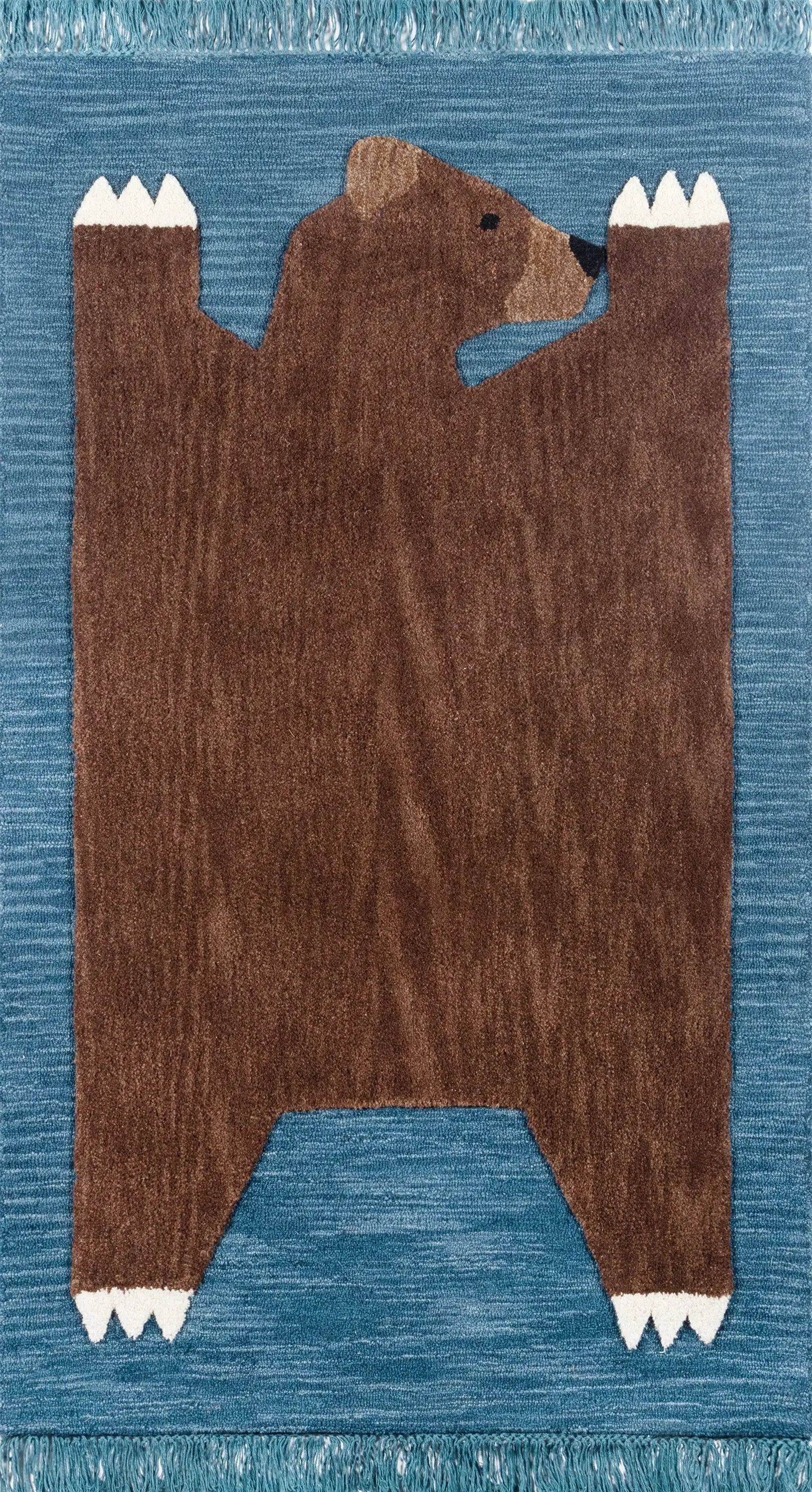 Atticus ATC-4 (Bear) Navy Area Rug by Novogratz by Momeni