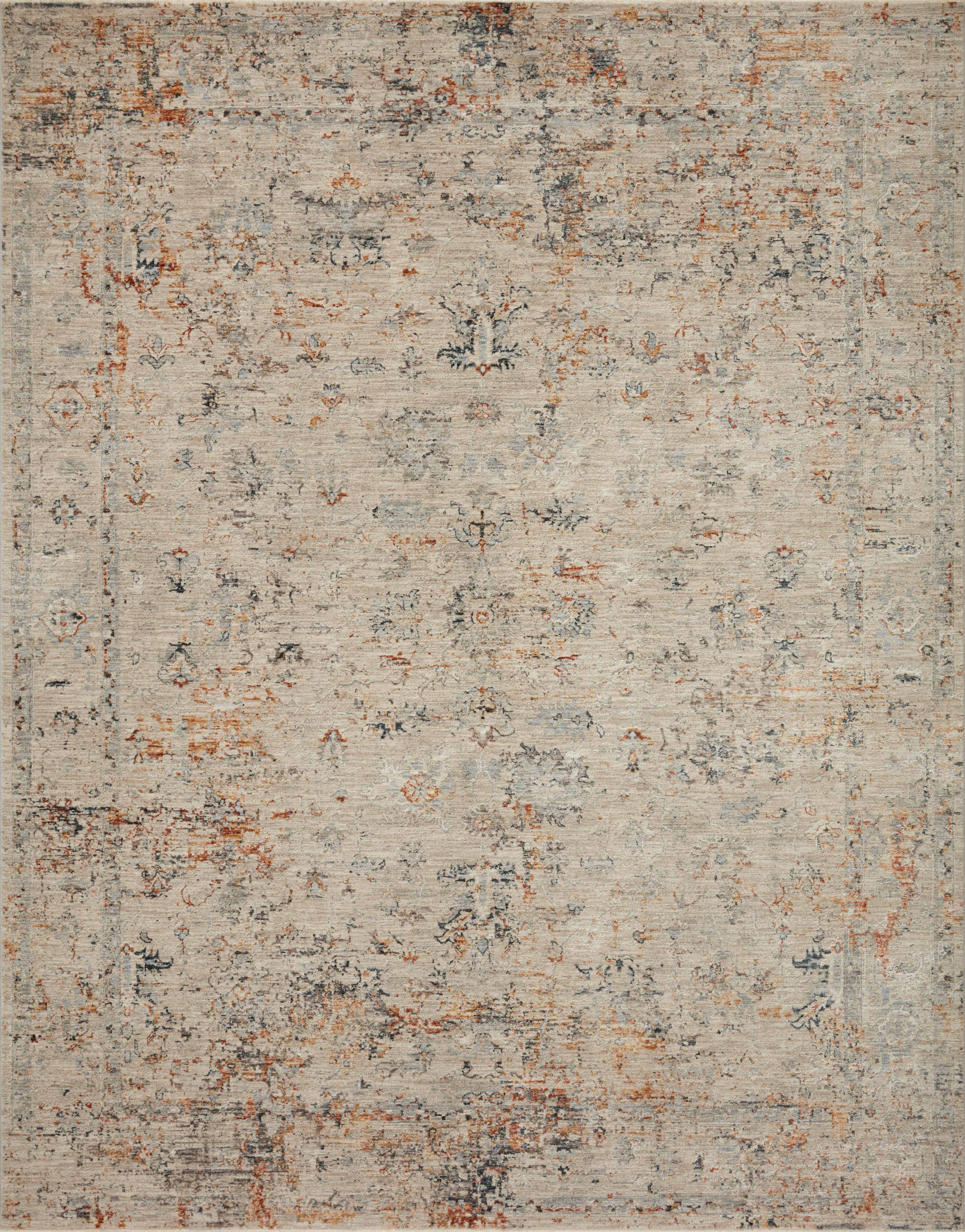 Loloi Axel AXE-02 Silver / Spice Area Rug