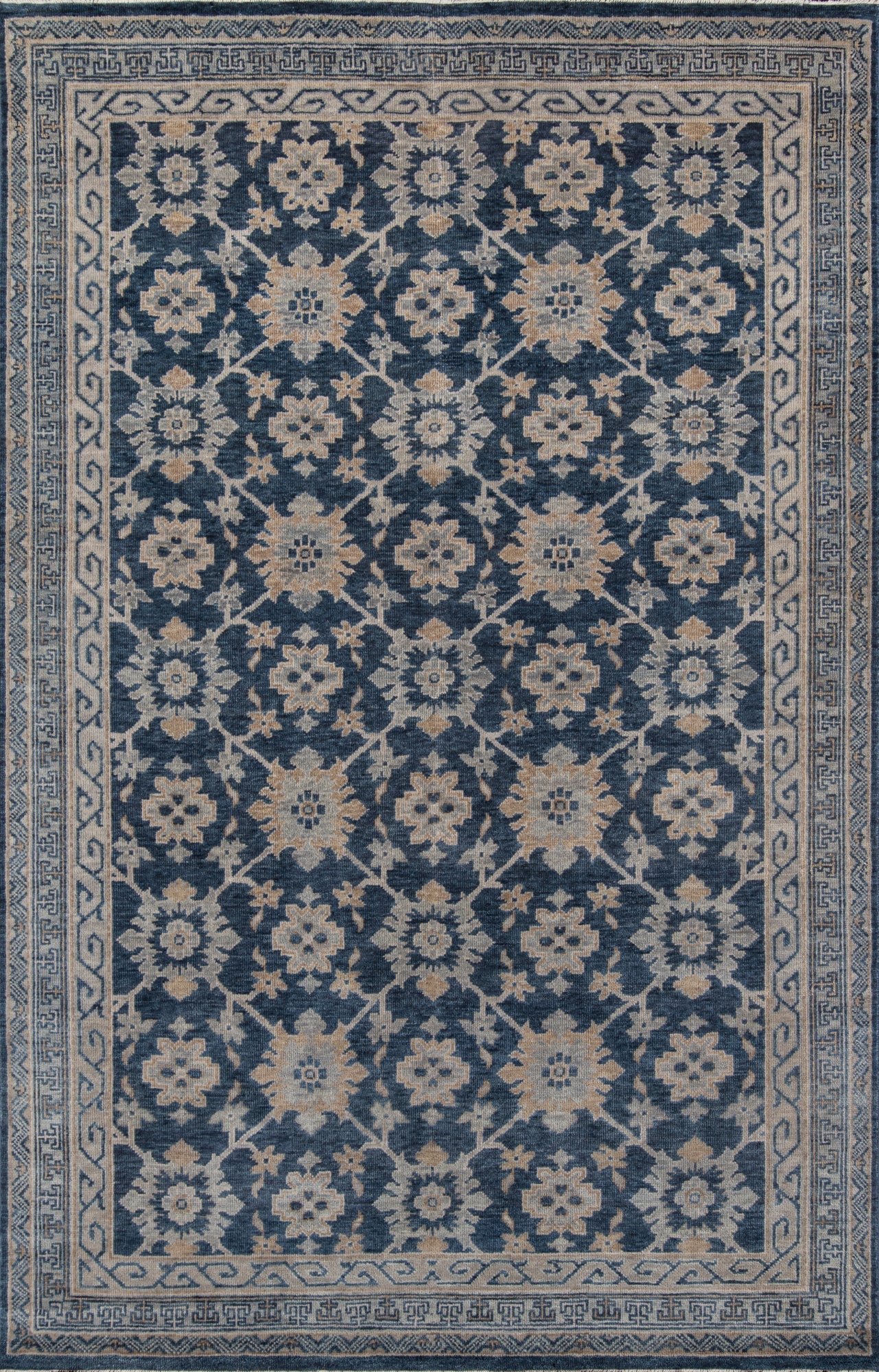 Momeni Banaras BNR-1 Blue Hand Knotted Area Rug