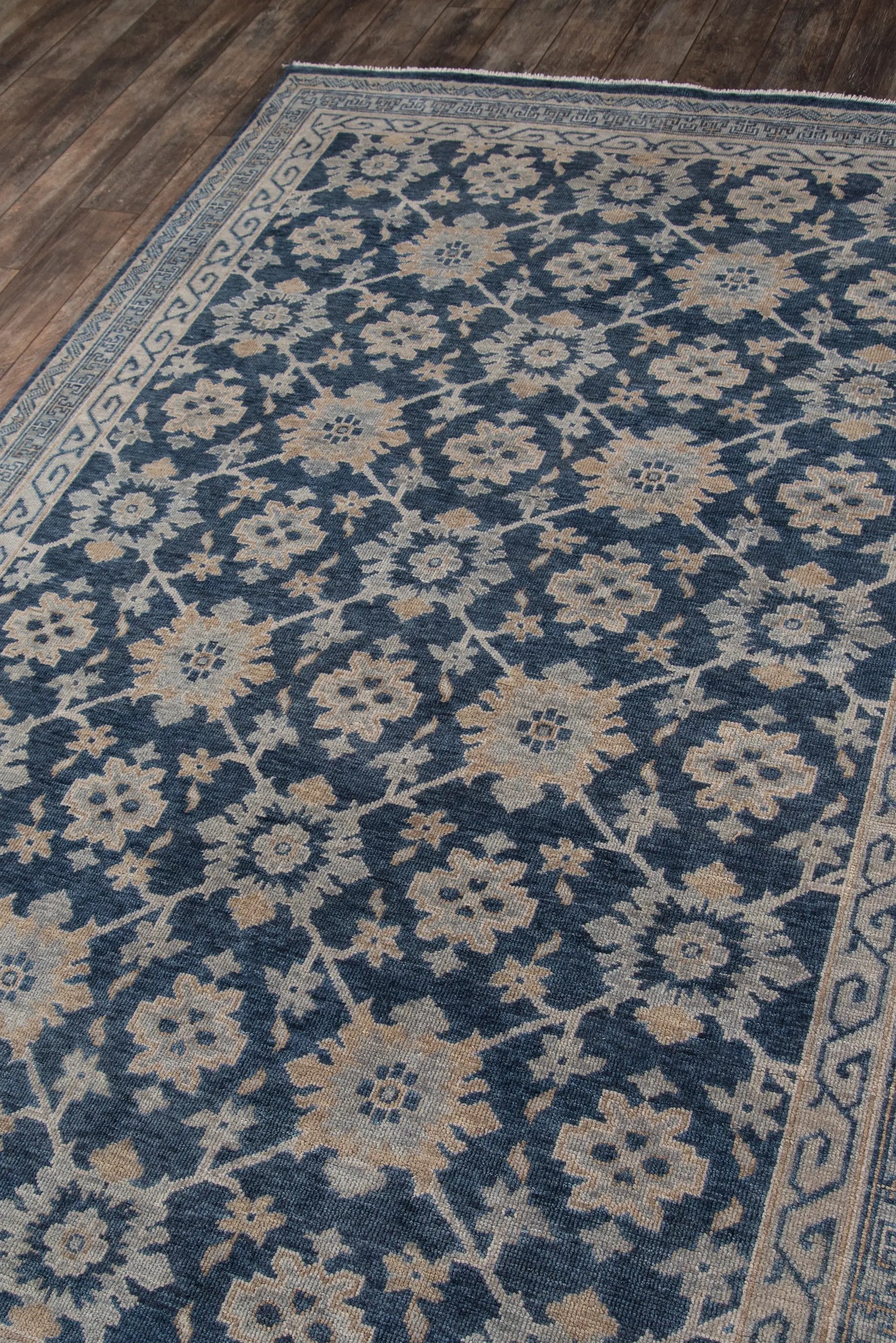 Banaras BNR-1 Blue Area Rug by Momeni