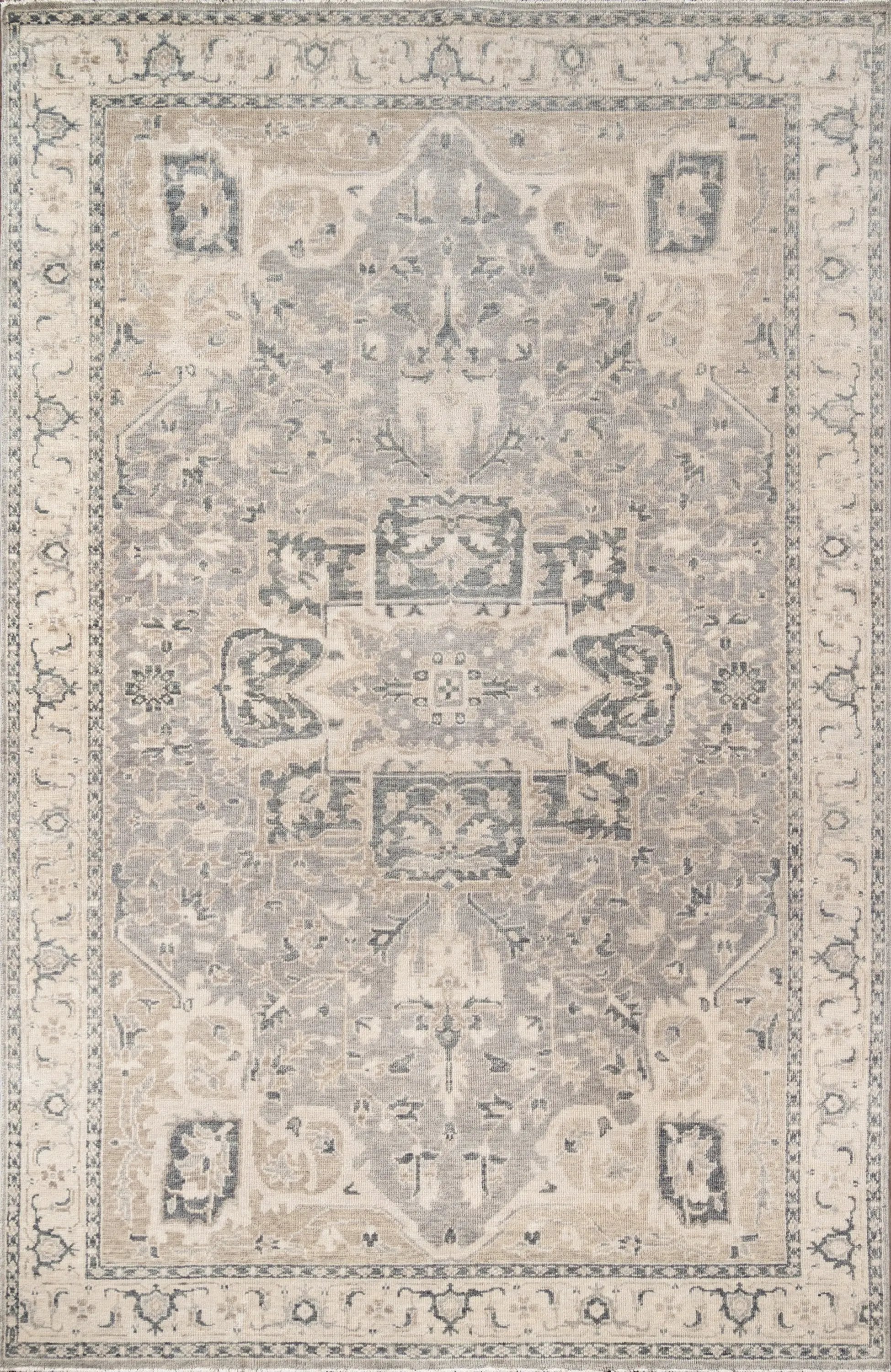 Banaras BNR-4 Gray Area Rug by Momeni