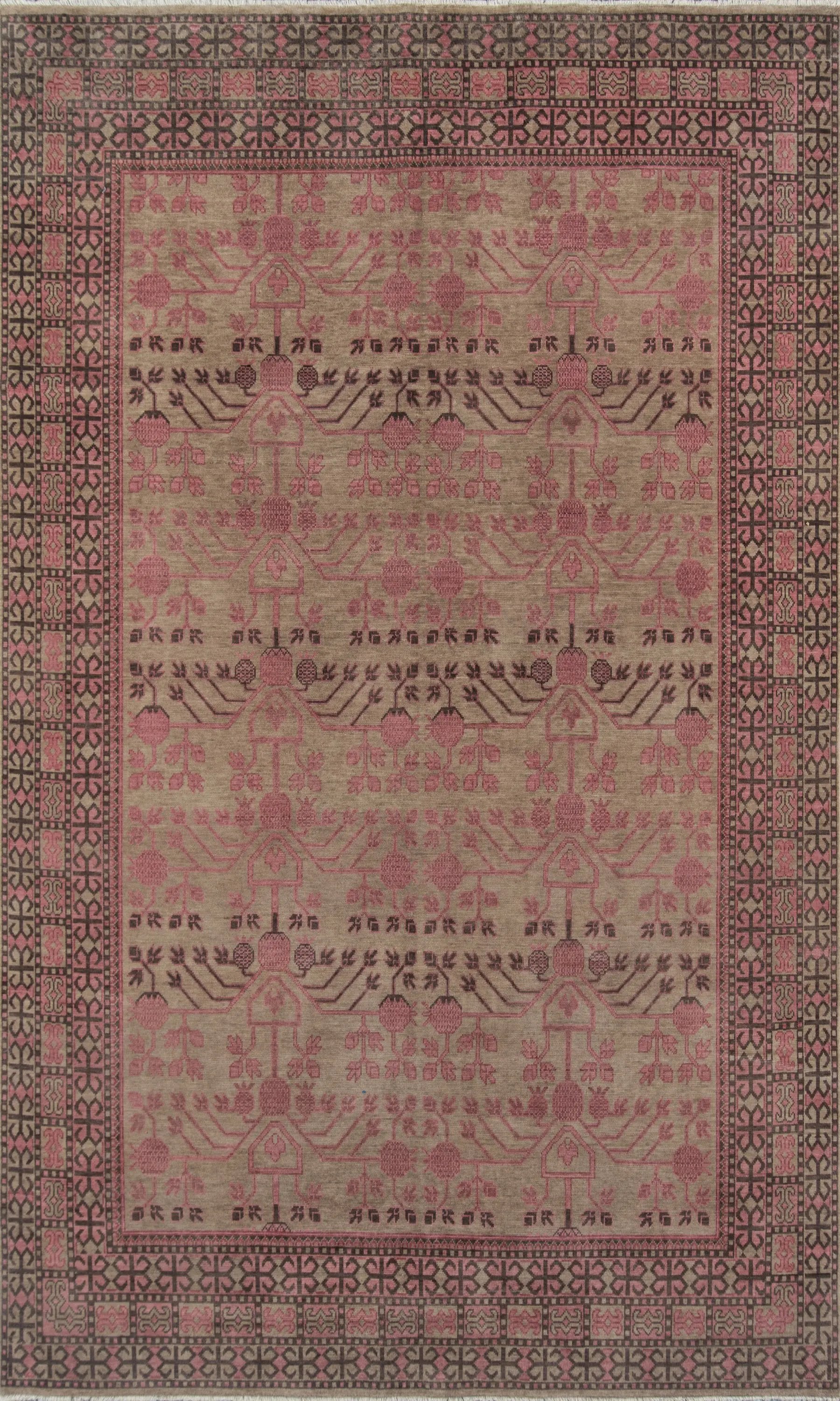 Banaras BNR-5 Pink Area Rug by Momeni