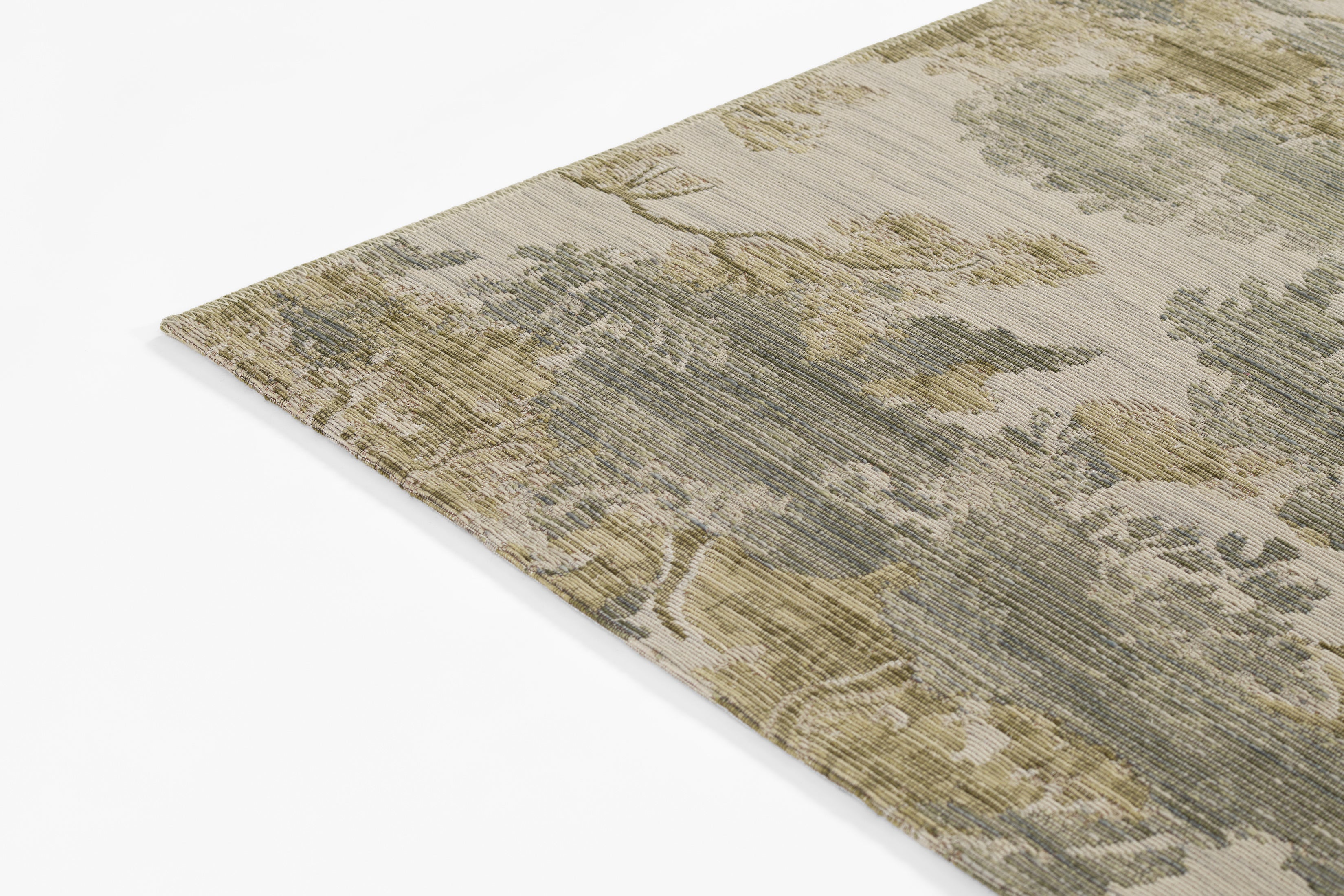 Barron BRN-1 Multicolor Area Rug with geometric patterns in muted earth tones, wool-cotton blend